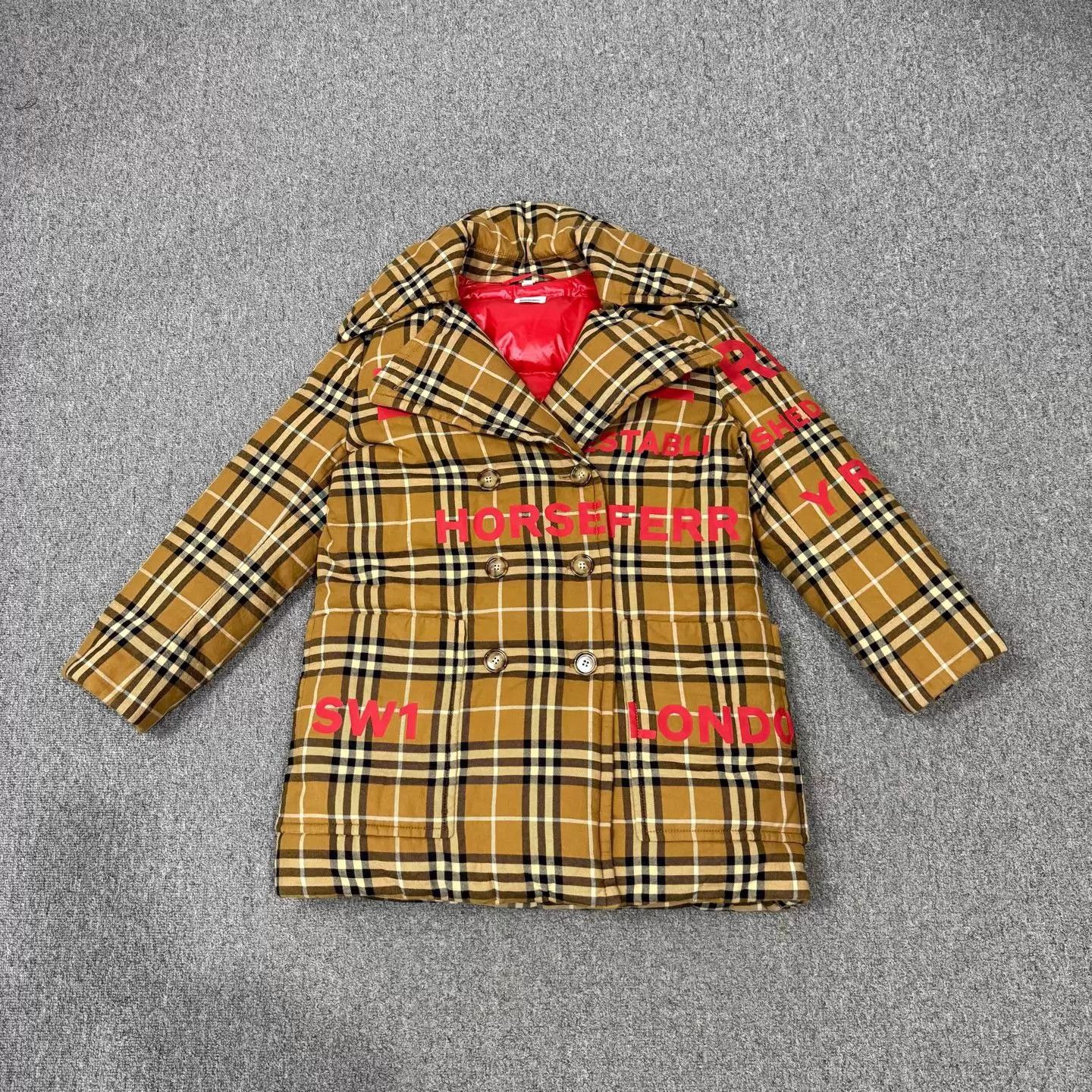 Burberry Burberry City Limited Logo Check Down Coat UK2 NWT Size XXS / US 00 / IT 34 - 1 Thumbnail