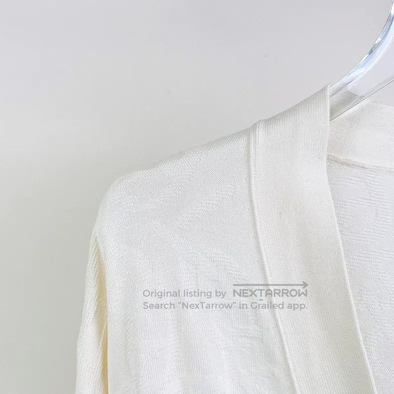 Hermes Hermes Beige Pig Nose Full-printed Long Knit Cardigan Jack Size XS / US 0-2 / IT 36-38 - 3 Thumbnail