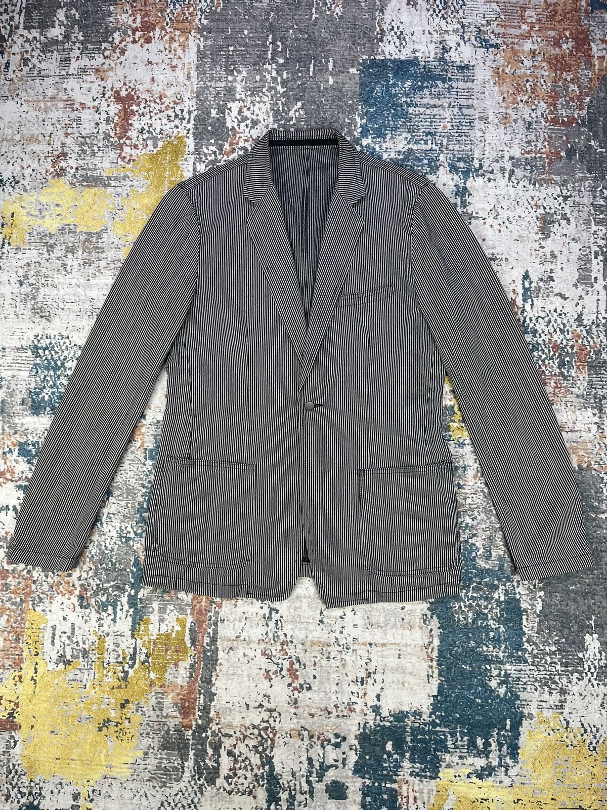 United Arrows Vtg United Arrows Hickory Denim Sport Jackets Size US L / EU 52-54 / 3 - 1 Thumbnail