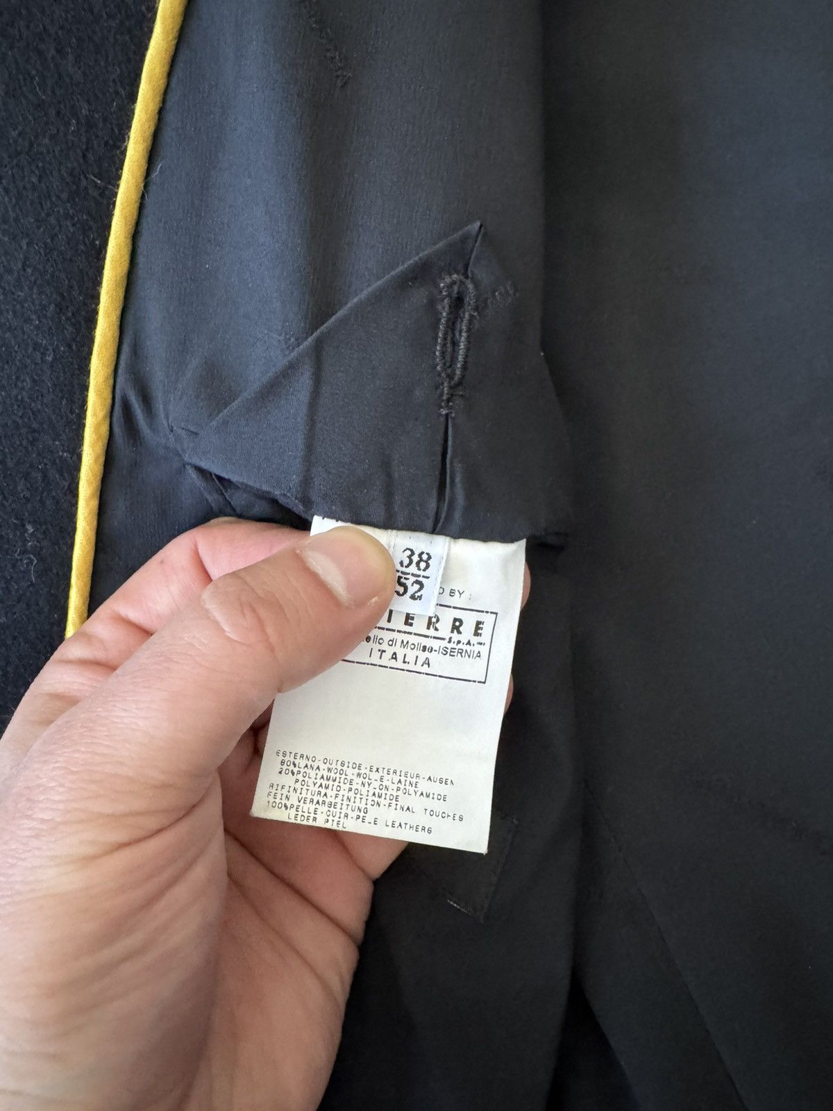 Versace Jeans Couture Versace Jeans Couture Wool Leather Coat Size US L / EU 52-54 / 3 - 12 Thumbnail