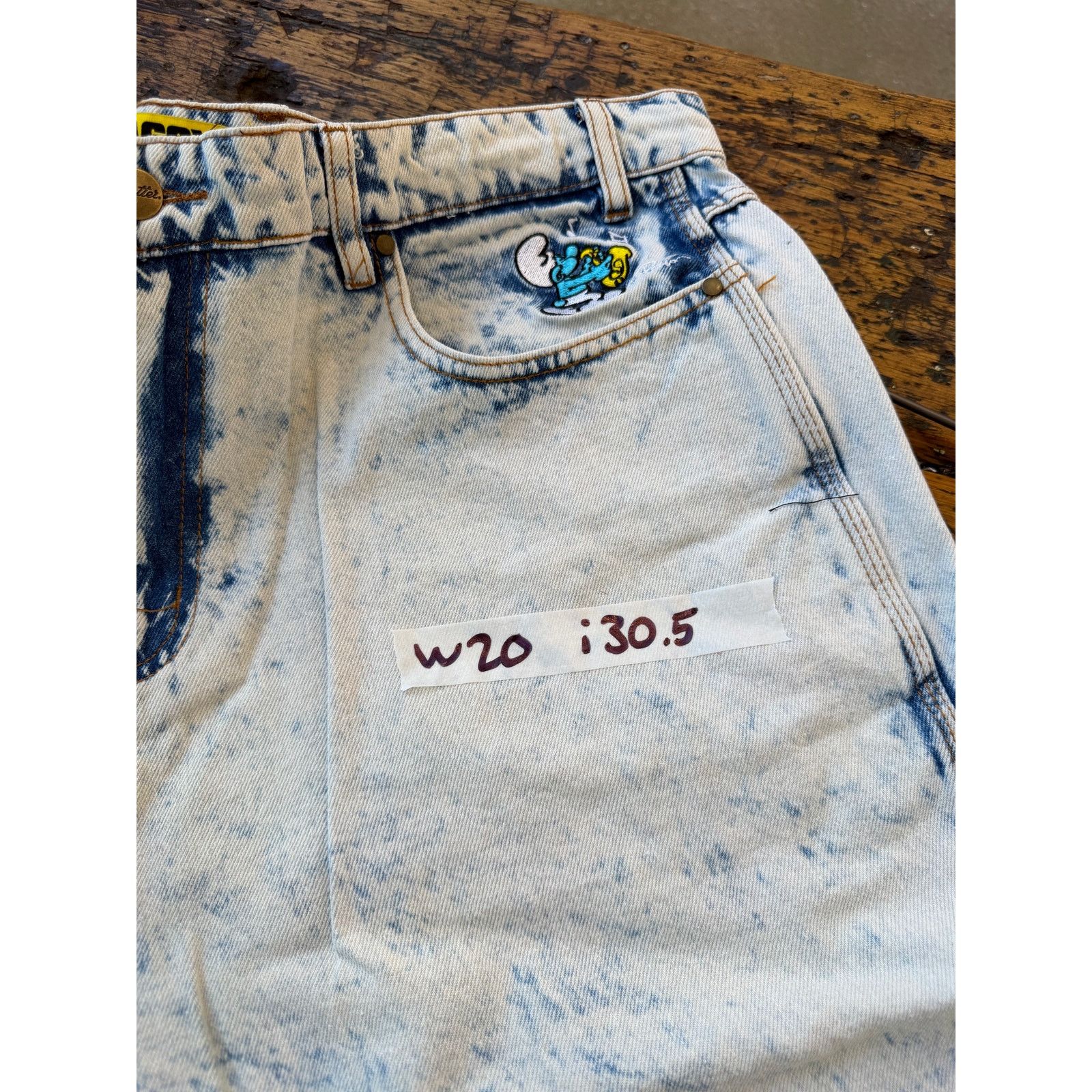 Butter Goods Butter Goods x The Smurfs Harmony Bleach Dyed Denim Pants Size US 38 / EU 54 - 11 Thumbnail