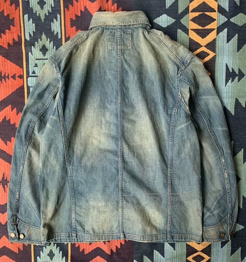RRL Ralph Lauren RRL Ralph Lauren Denim Western Shirt old yellow mud washed Size US M / EU 48-50 / 2 - 2 Thumbnail