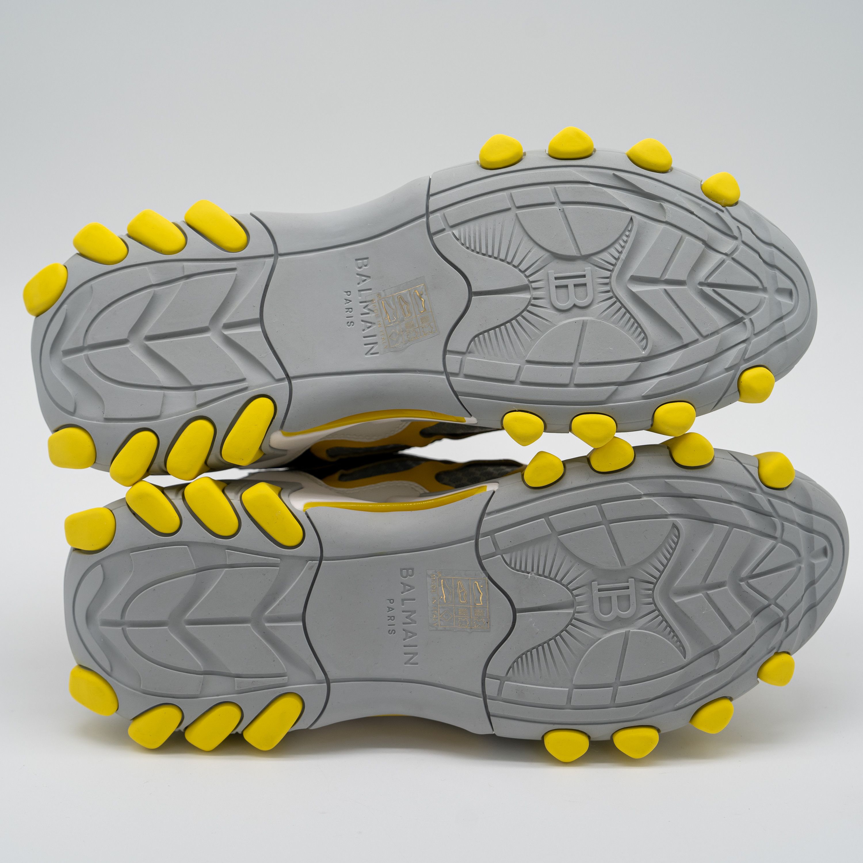 Balmain 46 13 US Balmain B-East White Black Yellow Sneakers Leather Size US 13 / EU 46 - 6 Thumbnail