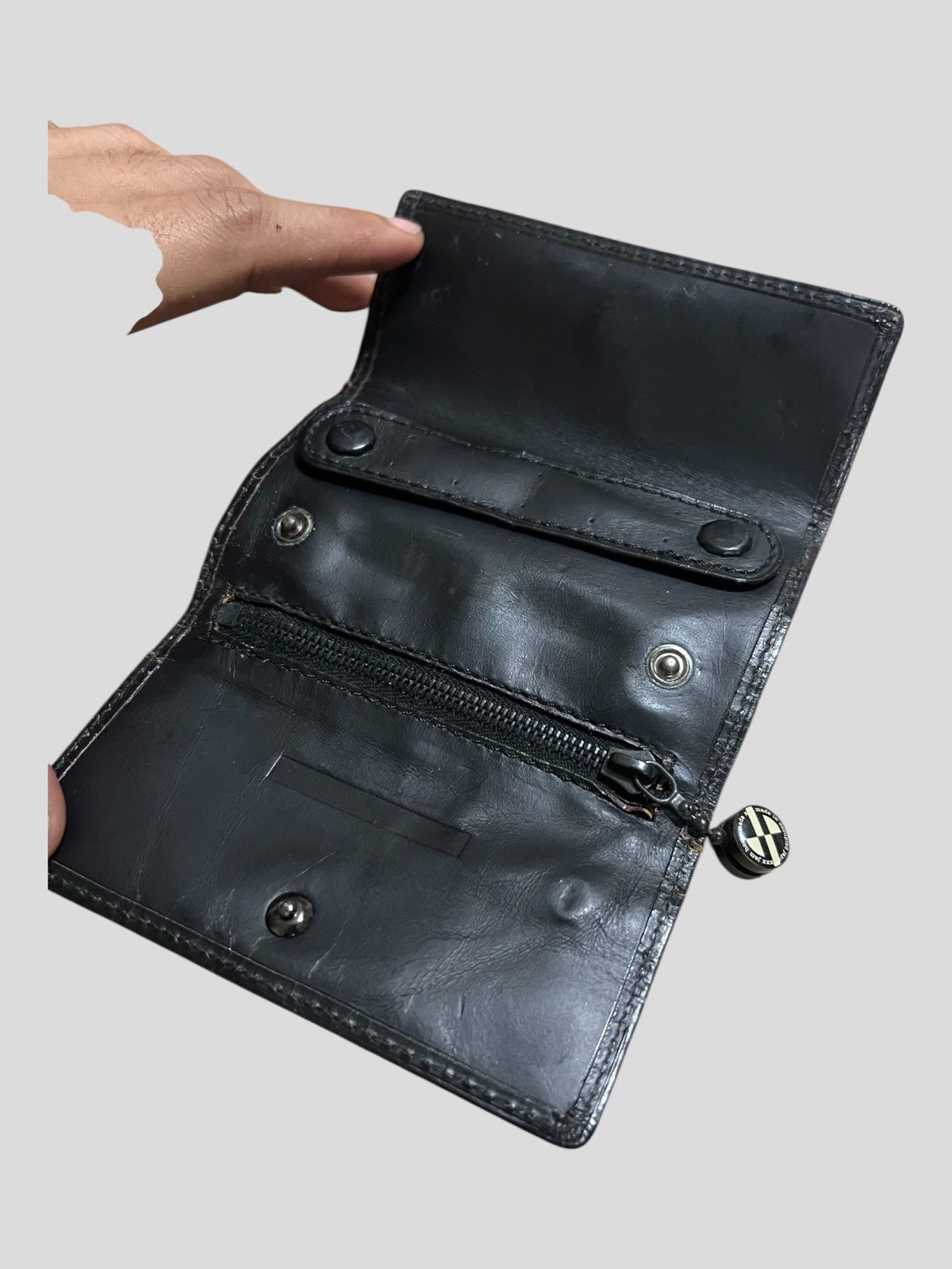 Jam Home Made Jam Home Made 4NK Trick Mini Broken Leather Trifold Wallets Size ONE SIZE - 4 Thumbnail