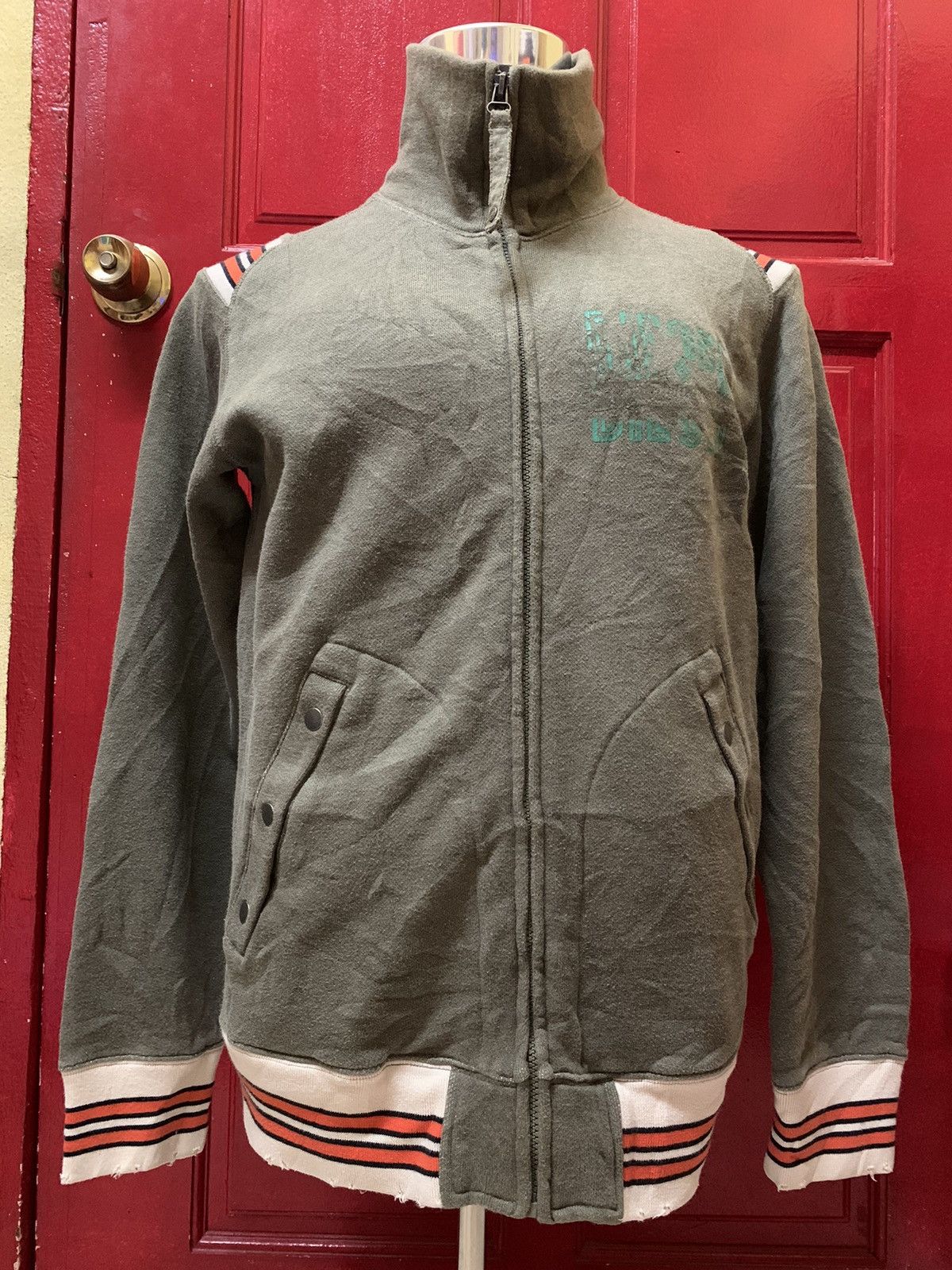 Adidas × Diesel Diesel Sweater Distressed Vtg Streetwear Olive Green Size US M / EU 48-50 / 2 - 4 Thumbnail