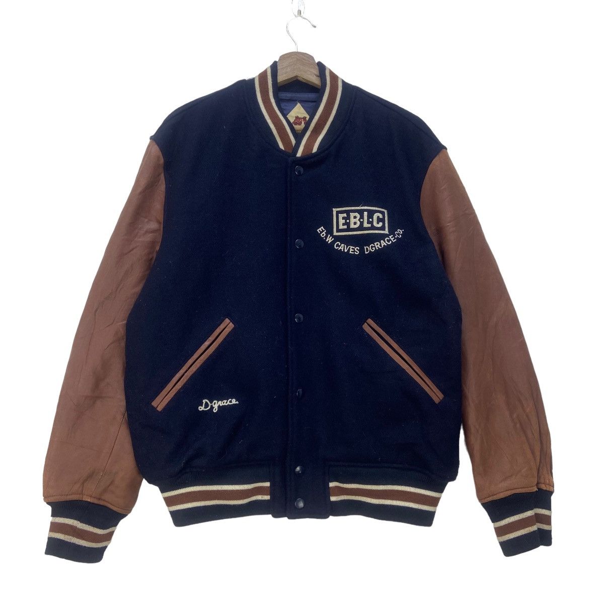 Japanese Brand × Vintage Vintage E B. N Caves D Grace Street Fashion Varsity Jacket Size US M / EU 48-50 / 2 - 2 Thumbnail
