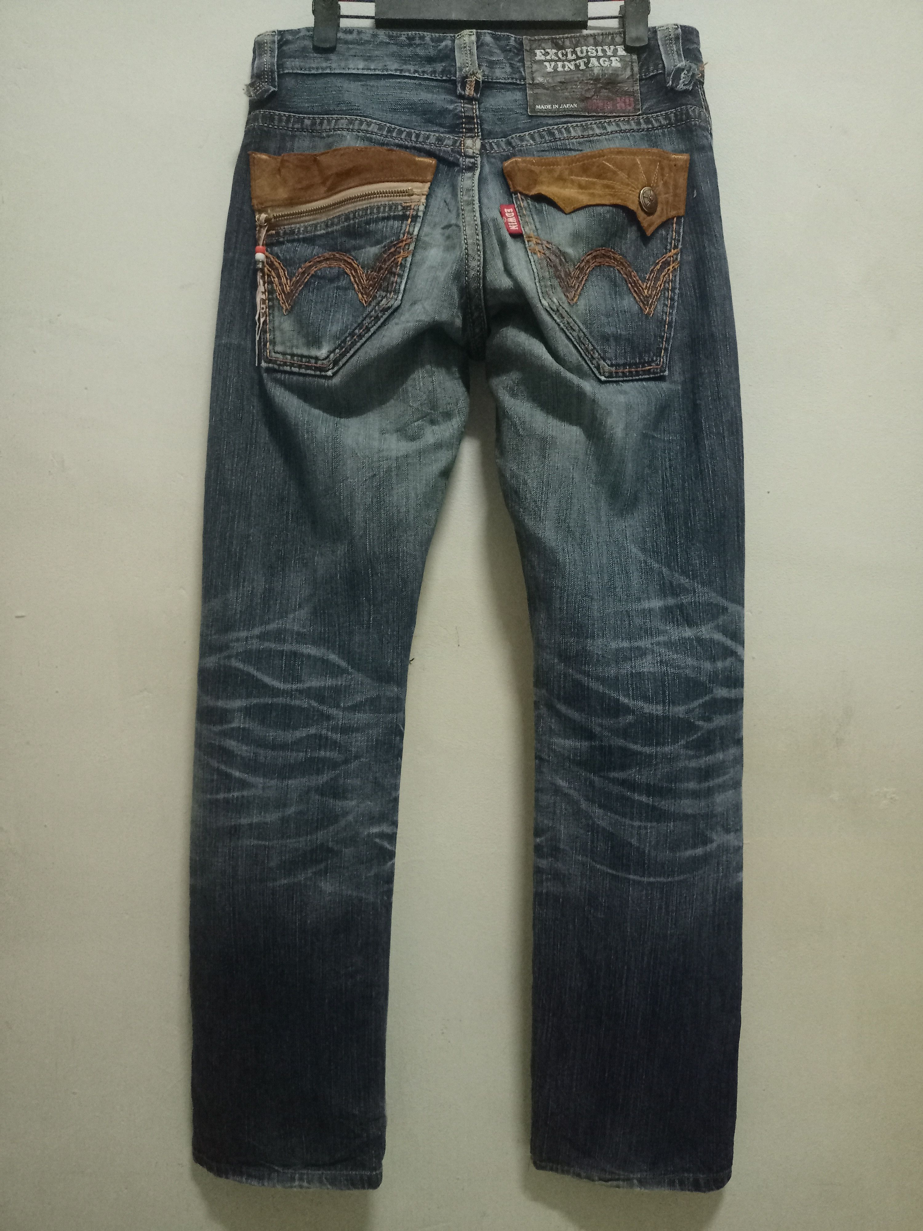 Edwin × Japanese Brand Exclusive Vintage Edwin XV Blue Wash Distressed Jeans 31x30 Size US 31 - 2 Thumbnail