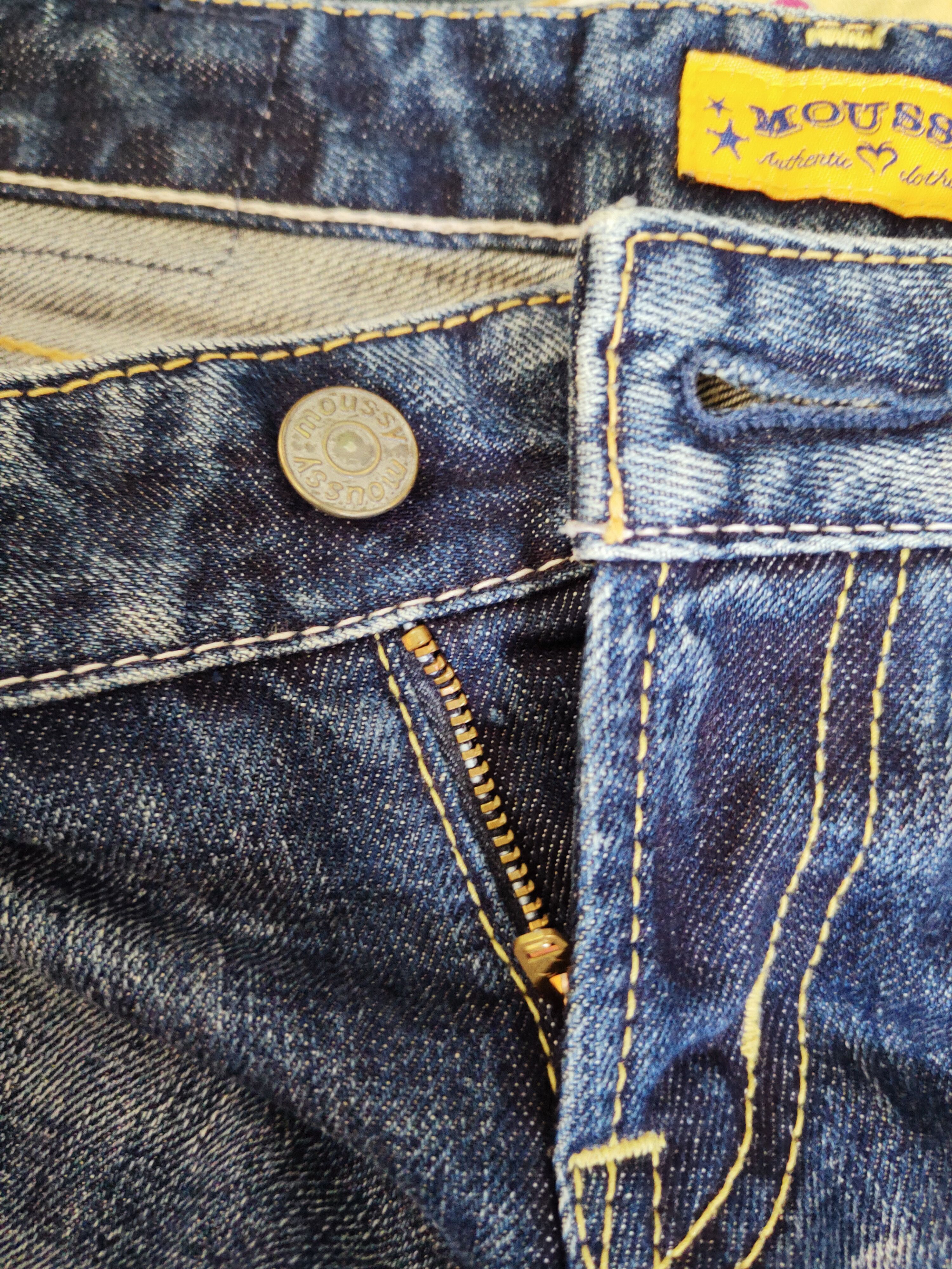 Japanese Brand Moussy Dark Blue Distressed Ripped bootcut denim Jeans #W380 Size 29" - 16 Thumbnail
