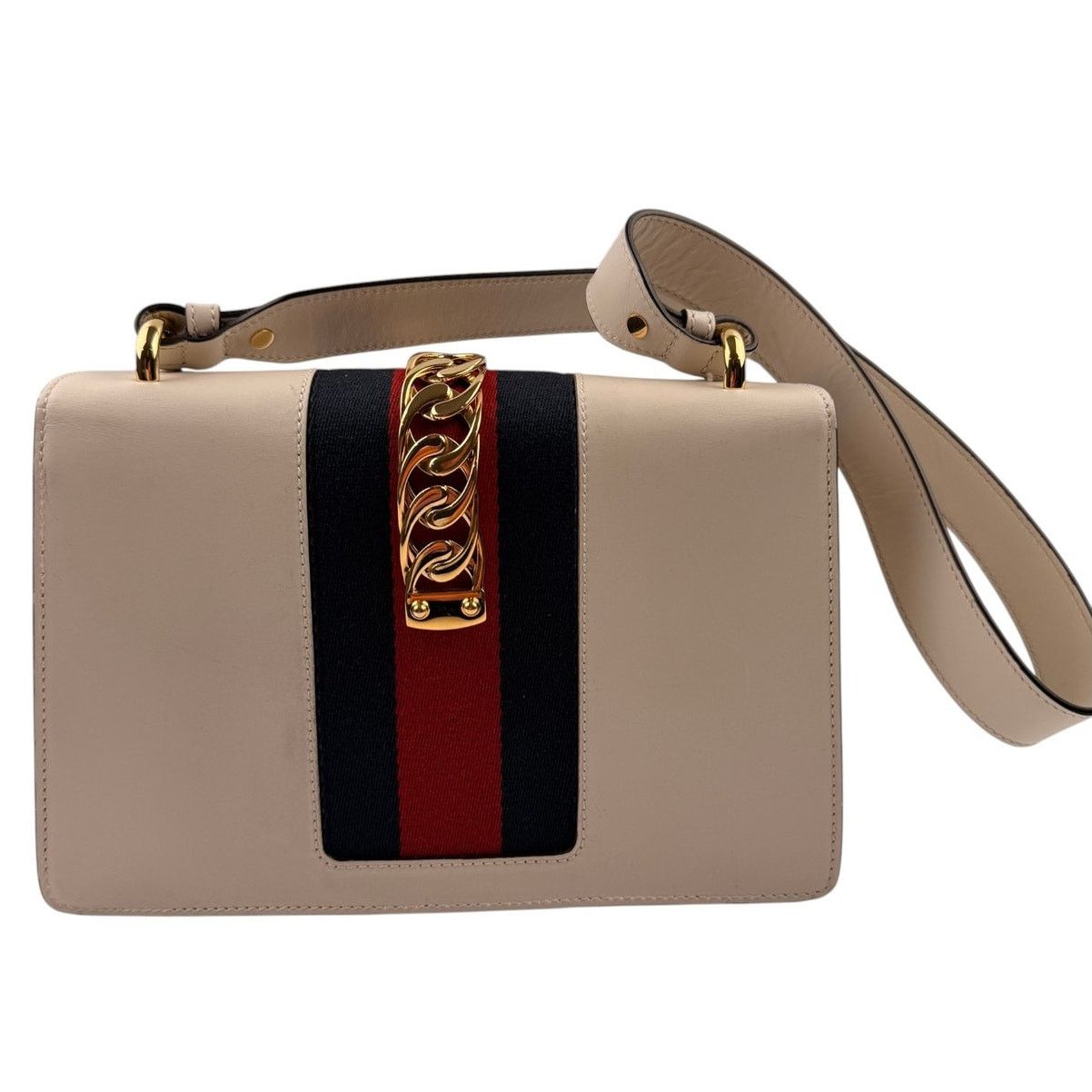 Gucci GUCCI Sylvie Embroidered Floral Shoulder Bag in White Size ONE SIZE - 3 Thumbnail