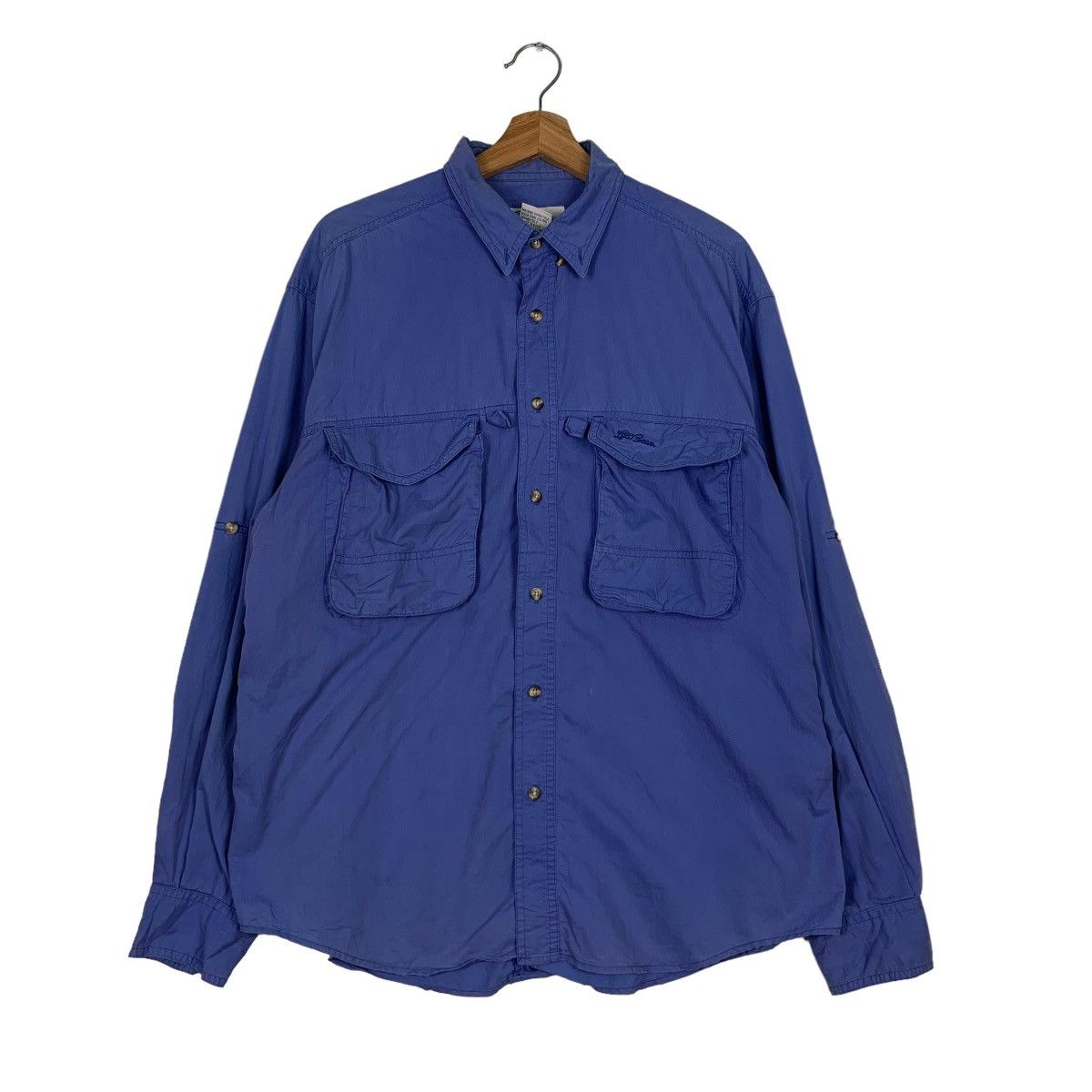 L.L. Bean L.L BEAN Blue Flannel / Button Up Shirt #0155-C8 Size US M / EU 48-50 / 2 - 1 Thumbnail