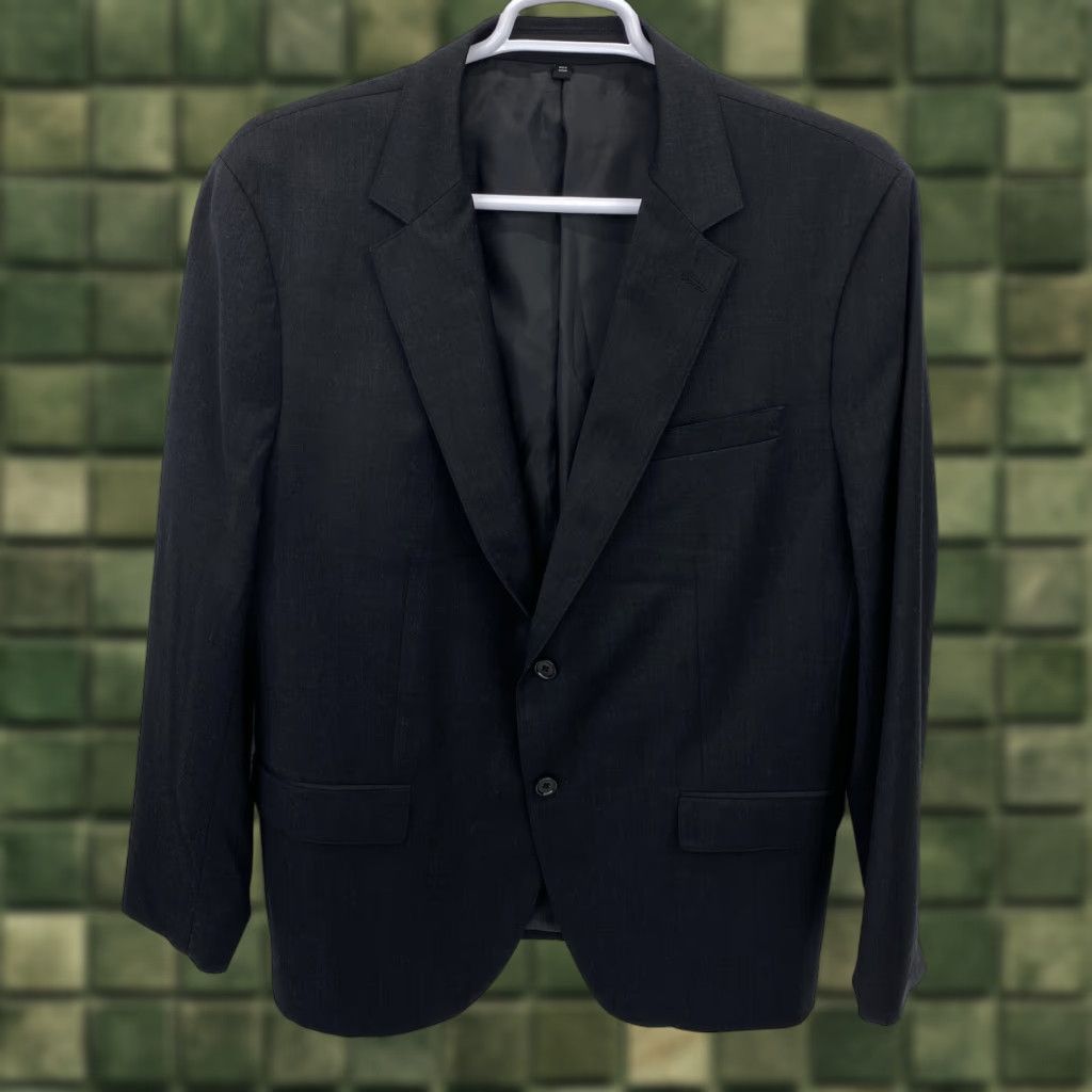 Bonobos Bonobos Blazer Mens size 46R Casual Two-Piece Suit Jacket Coat Wool Gray Notch Lapel Single-Breasted 2-Button Front Indoor: Dry Clean Only Mens Size 46R - 1 Thumbnail