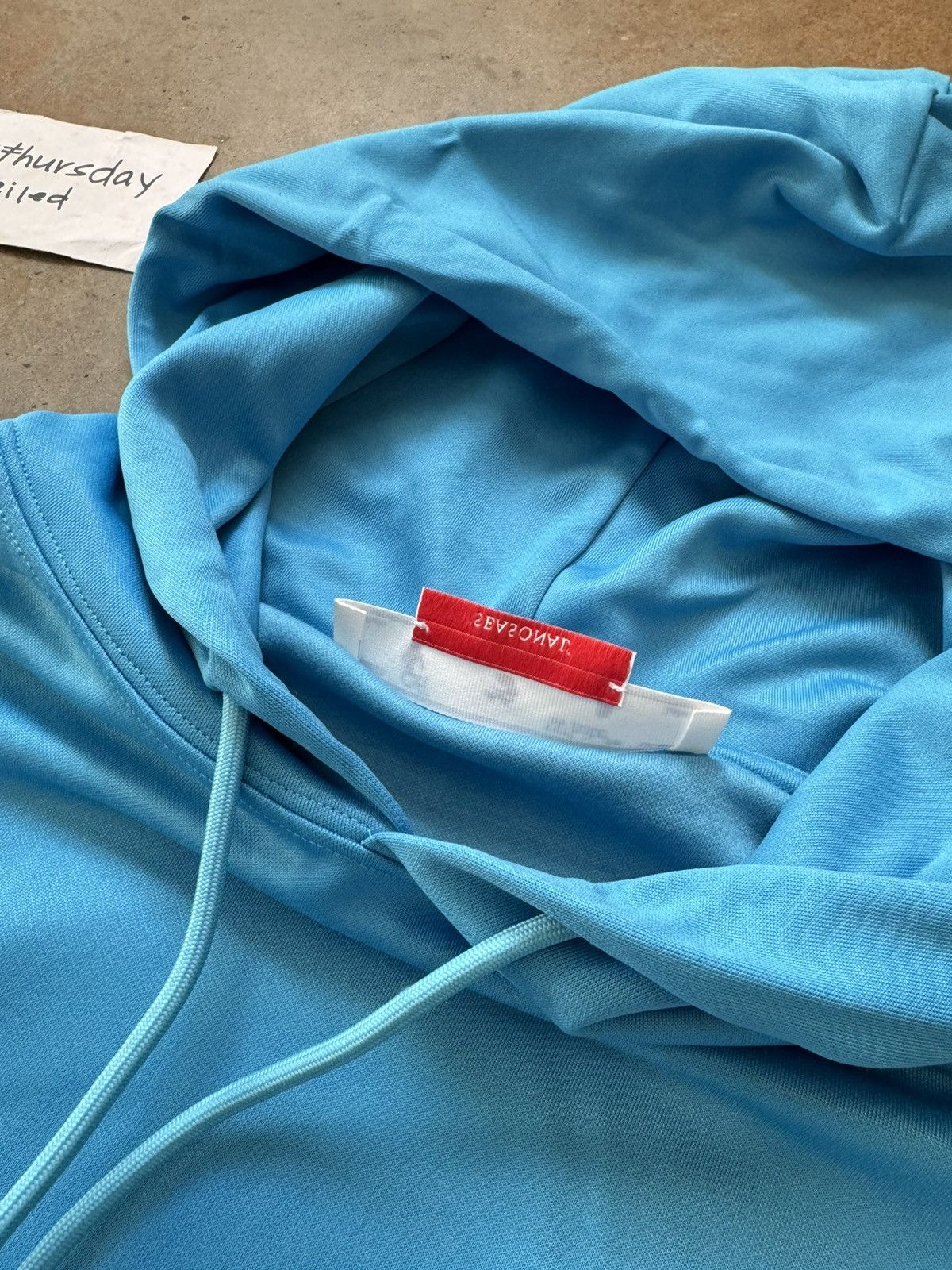 Off-White Off-White Hand Logo Hoodie Blue Medium Size US M / EU 48-50 / 2 - 7 Thumbnail