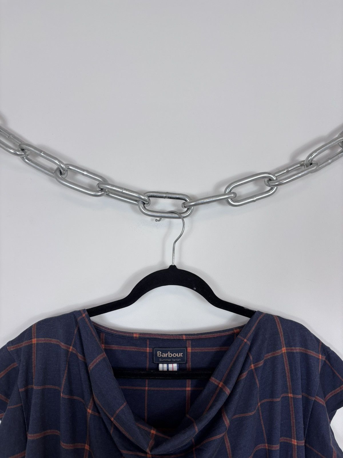 Barbour Barbour Summer Tartan Women’s Navy Blue T-Shirt Blouse Top Size M / US 6-8 / IT 42-44 - 3 Thumbnail