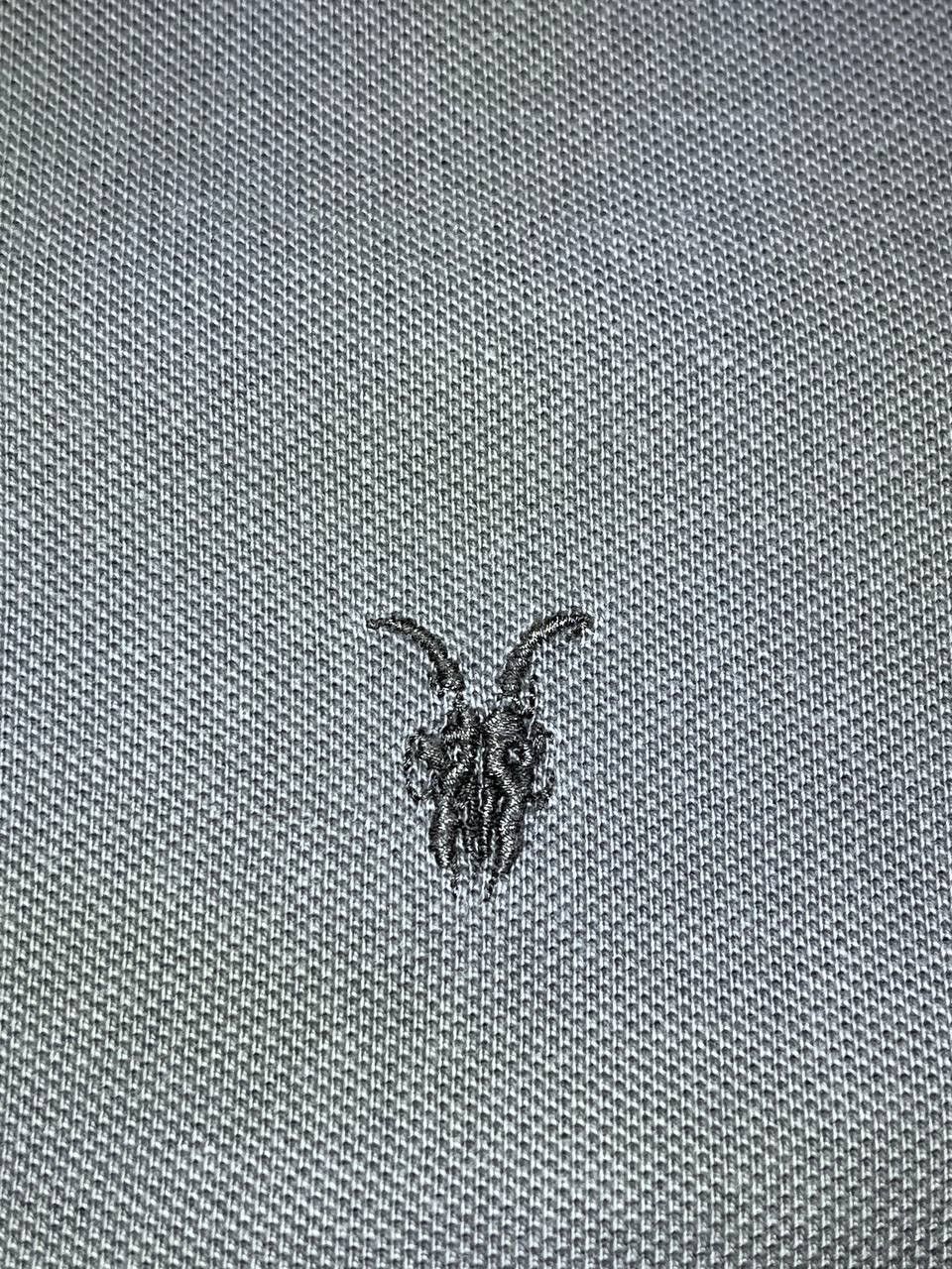 Designer Allsaints grey basic logo polo tee Size US L / EU 52-54 / 3 - 4 Thumbnail