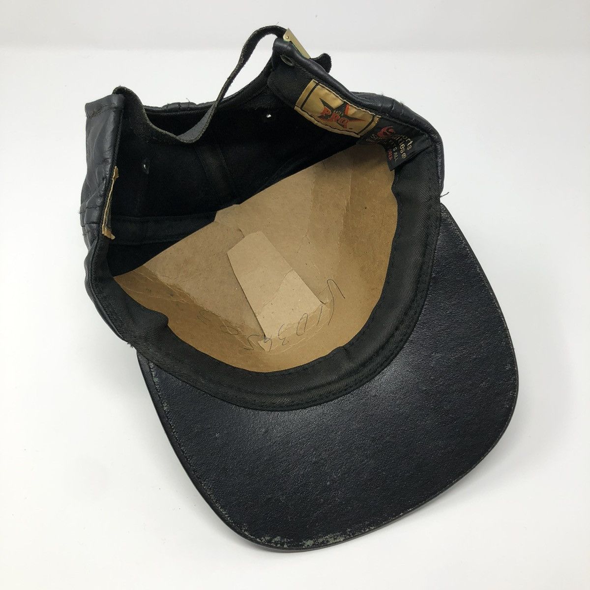 NFL × Sports Specialties × Vintage Sports Specialties Vintage Houston Oilers Script Leather Hat Size ONE SIZE - 6 Thumbnail