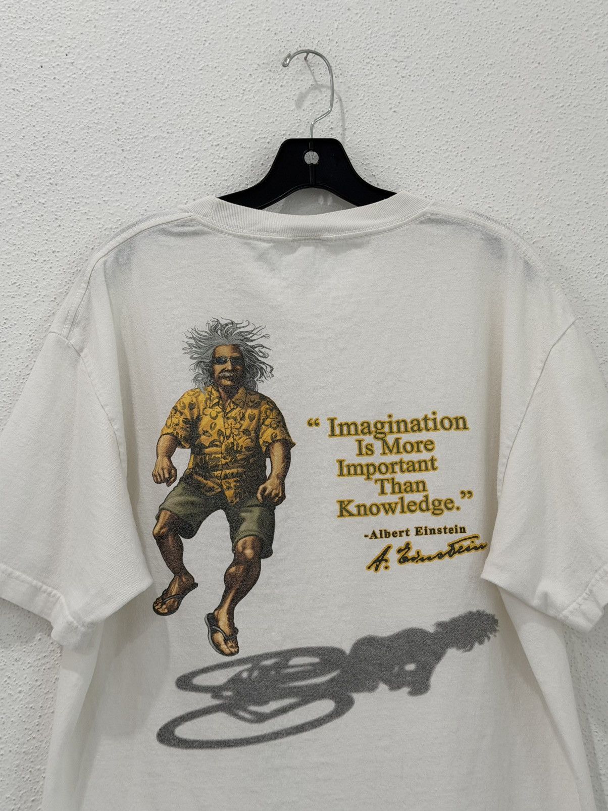 Vintage Vintage 90s Albert Einstein Imagination Quote Graphic Tee L Size US L / EU 52-54 / 3 - 2 Thumbnail