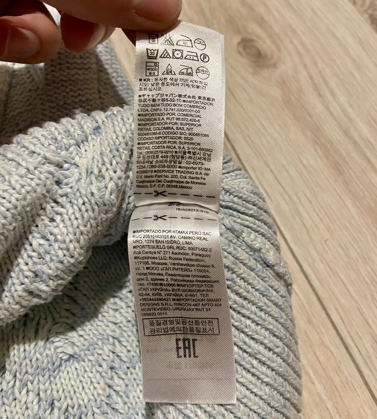Gap Gap cable crew light blue marl knit sweater Size US M / EU 48-50 / 2 - 6 Thumbnail