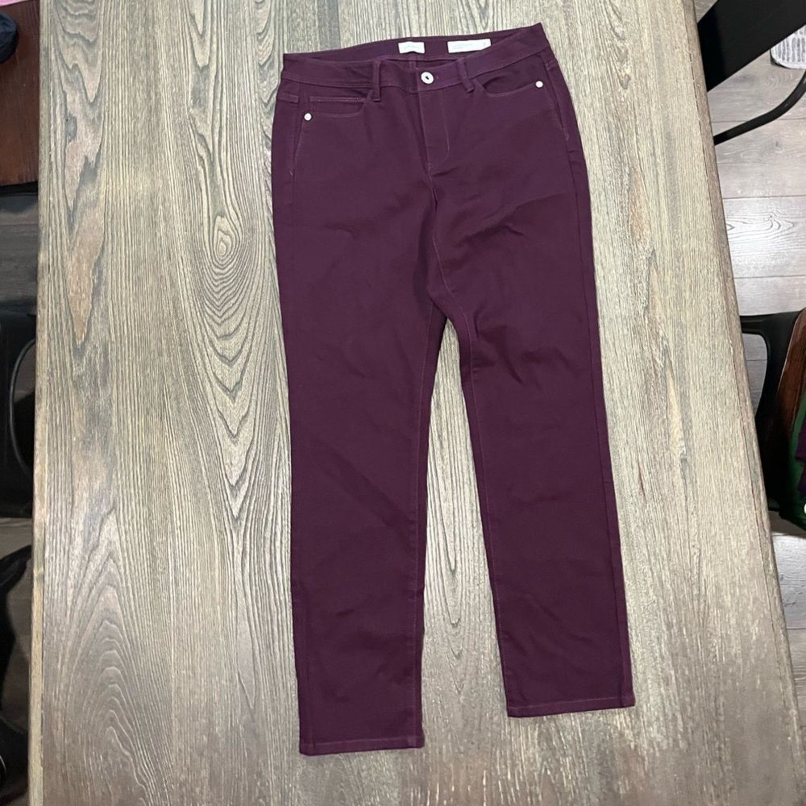 Vintage NWOT J. Jill Denim Slim Ankle Jeans Authentic Fit Red Size 8 Size 30" / US 8 / IT 44 - 1 Thumbnail