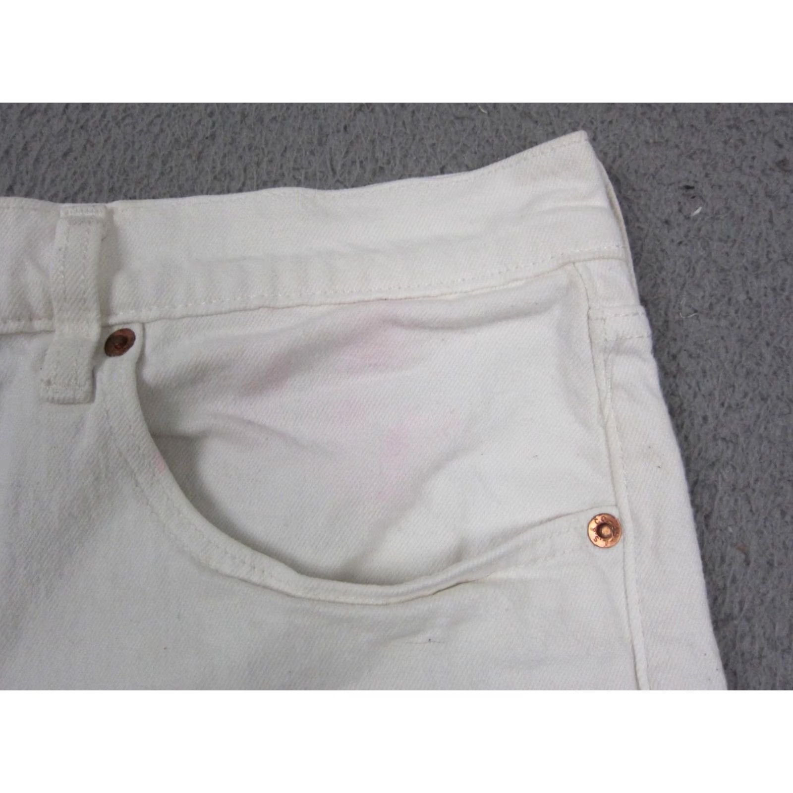 Levi's Levi's 501 Jean Shorts Womens 31 White Denim Premium Casual 90s Button Fly Jorts Size 24" / US 00 / IT 34 - 5 Thumbnail