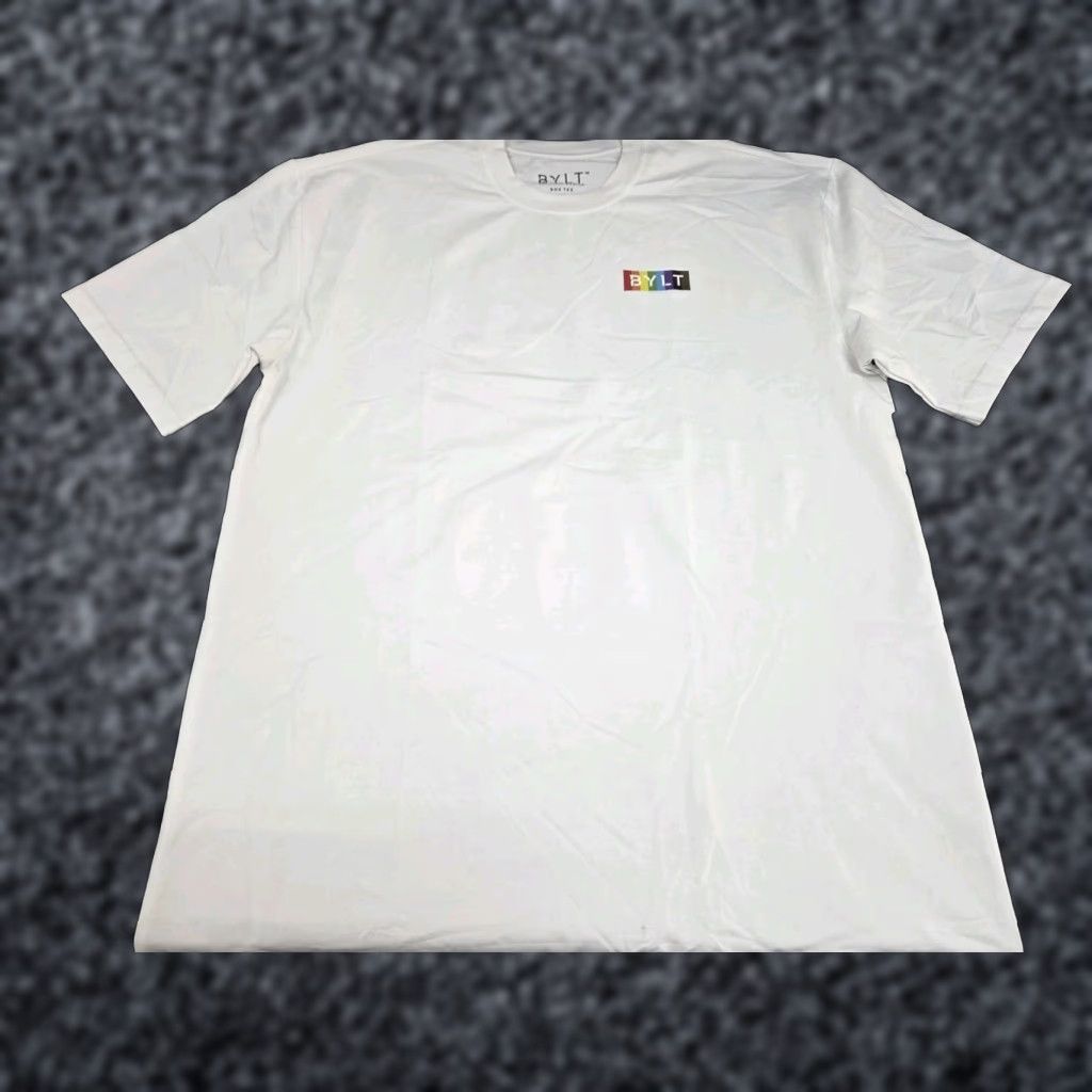Vintage BYLT Box Tee Lux Shirt White Graphic Print Short Sleeve Crew Neck XL Mens Shirt Size US XL / EU 56 / 4 - 1 Thumbnail