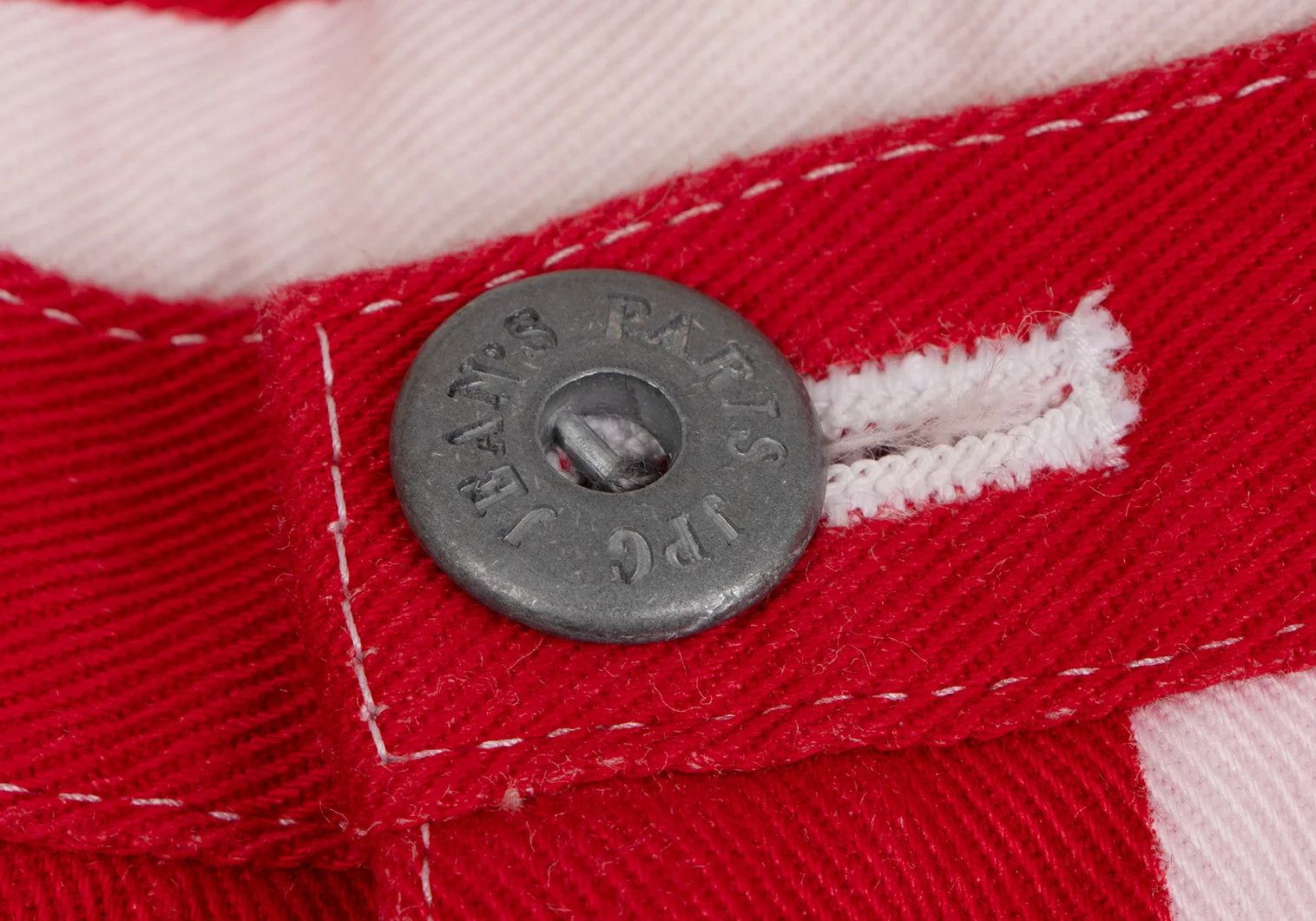Jean Paul Gaultier Cotton Stripe Pants in Red and White Size 48 Size US 32 / EU 48 - 4 Thumbnail
