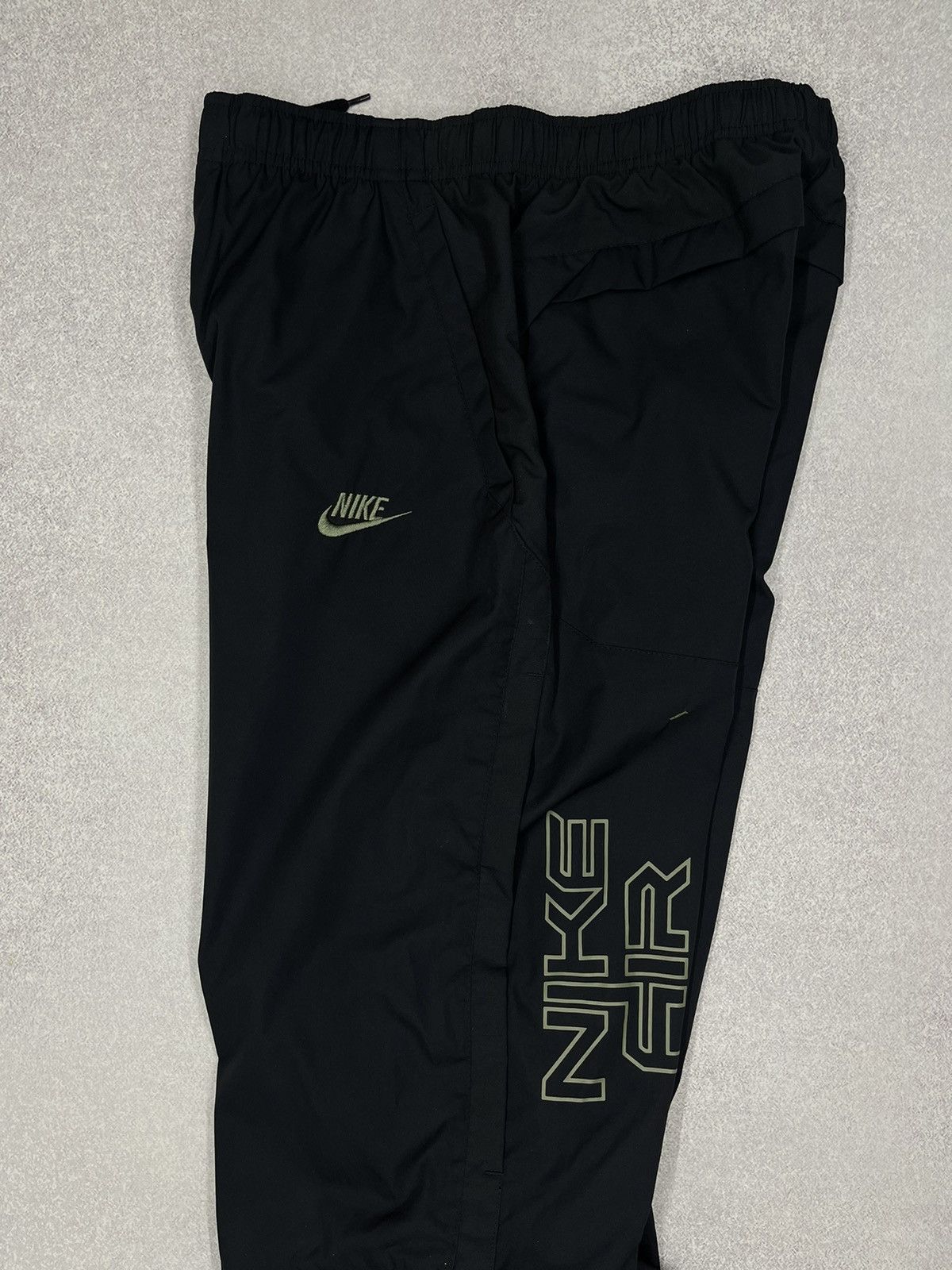 Nike Vintage Nike Nylon Black Sweatpants Double Big Logo Swoosh Size US 30 / EU 46 - 2 Thumbnail