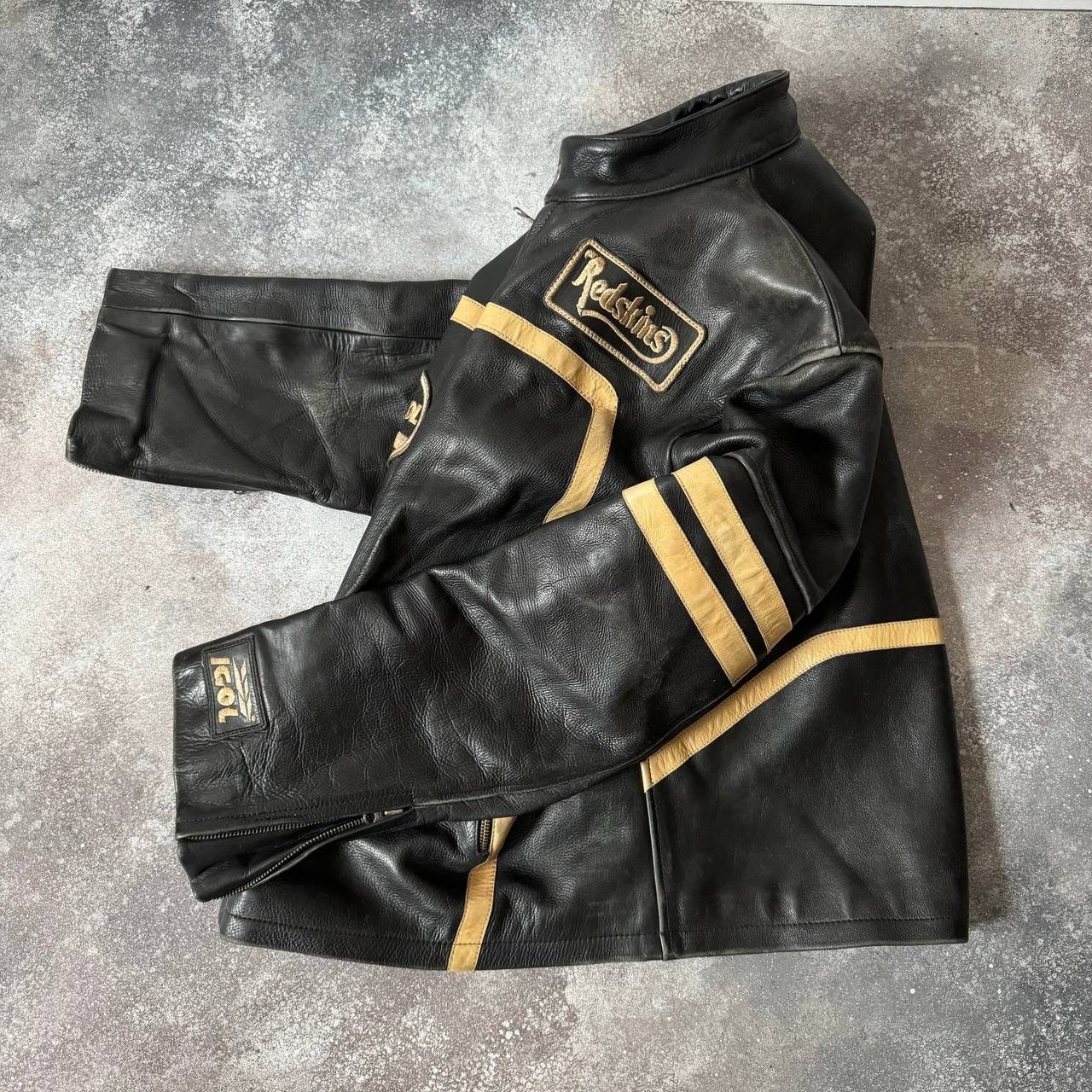 Redskins Vintage Racing Faded Leather Jacket