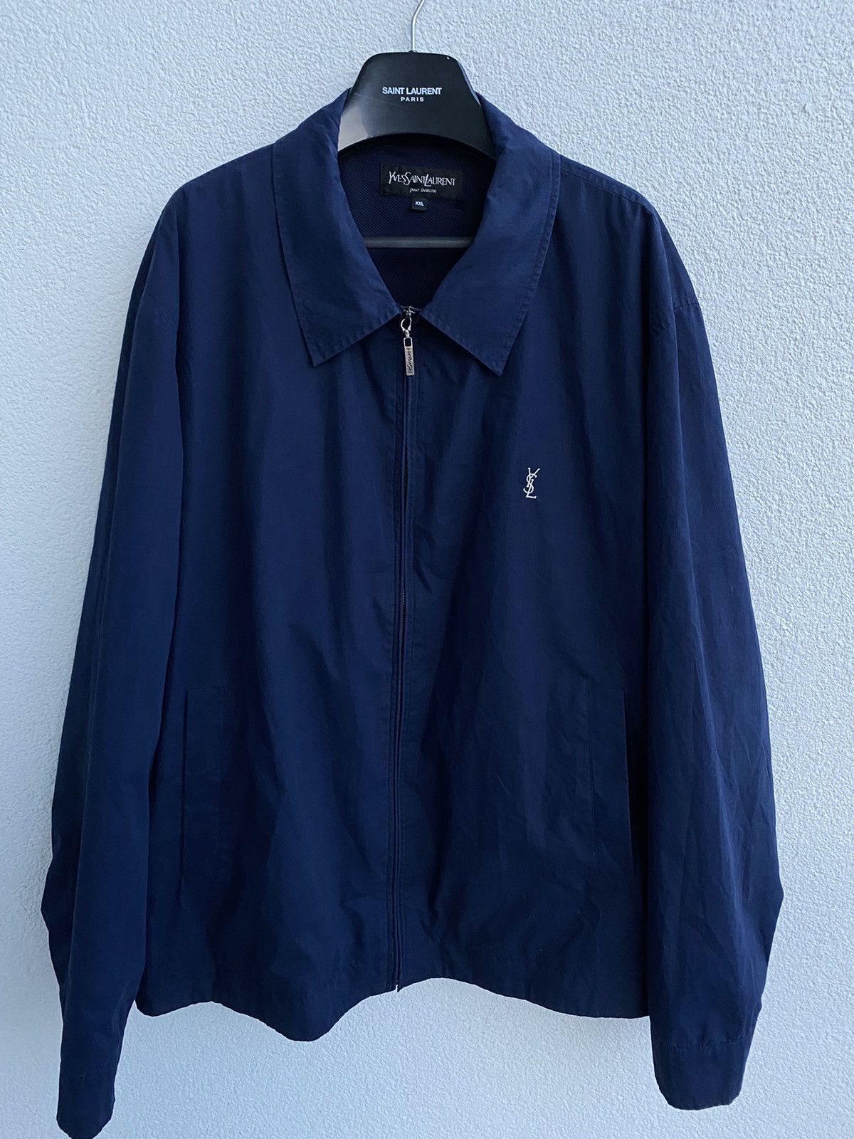 Yves Saint Laurent YSL Jacket YSL Bomber Dark Navy Size US XXL / EU 58 / 5 - 7 Thumbnail