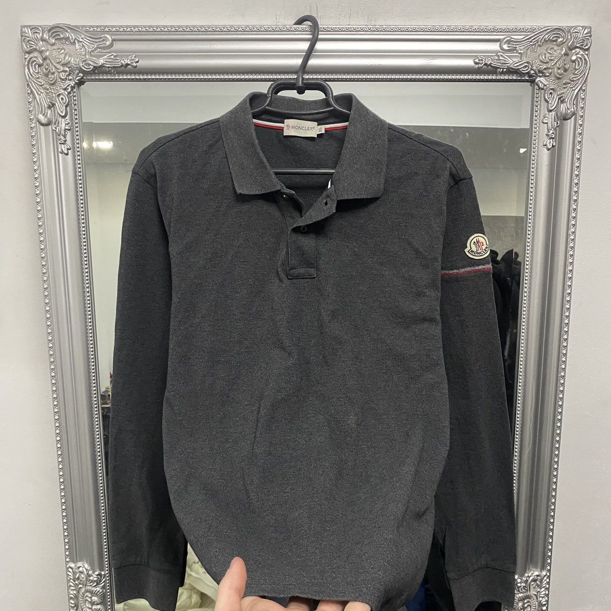 Moncler Moncler Polo Long Sleeve logo sleeve Size US XL / EU 56 / 4 - 3 Thumbnail