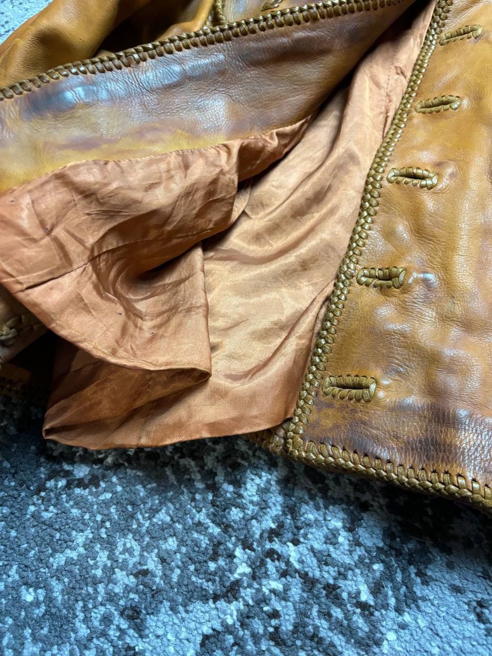 If Six Was Nine × Vintage Vintage 70 Mexico Pieles Pitic HandMade Biker Leather Jacket Size US S / EU 44-46 / 1 - 4 Thumbnail