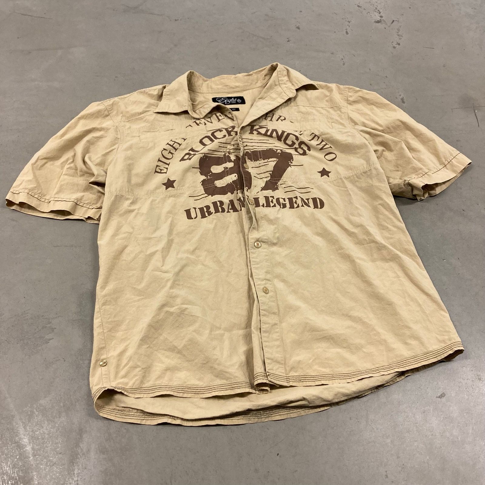 Vintage Y2K varsity urban legend button up shirt Size US XL / EU 56 / 4 - 1 Thumbnail