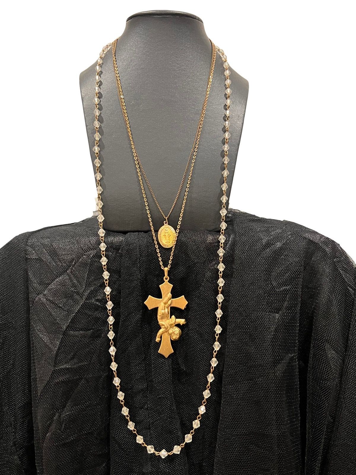 Japanese Brand Vintage Falling Angel Layered necklace 🧝🏻‍♀️ Size ONE SIZE - 1 Thumbnail
