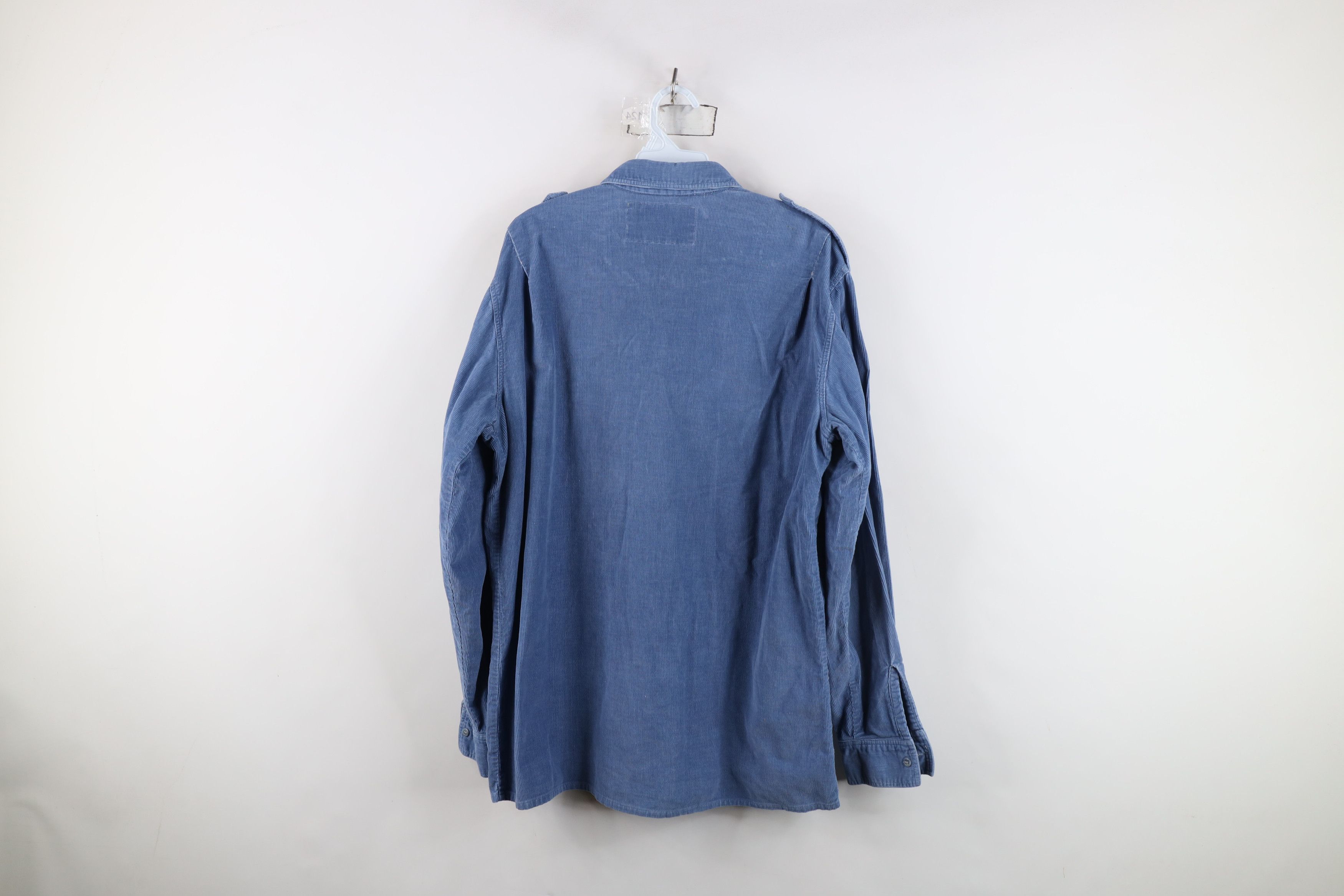 Levi's Vintage 80s 90s Levis Corduroy Military Bush Button Shirt Size US L / EU 52-54 / 3 - 14 Thumbnail