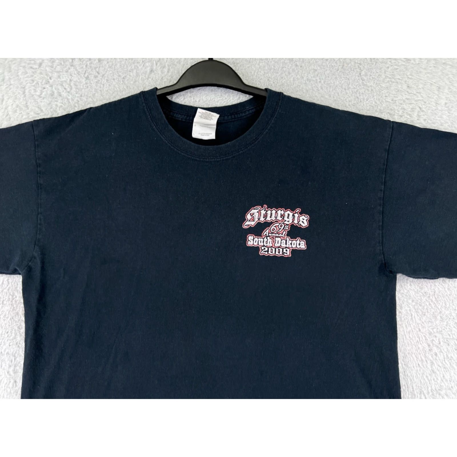 Vintage VINTAGE Sturgis Shirt Mens Large Black 69th 2009 Short Sleeve Crew Neck Motorcycle Music T-Shirt Mens Size US L / EU 52-54 / 3 - 6 Thumbnail