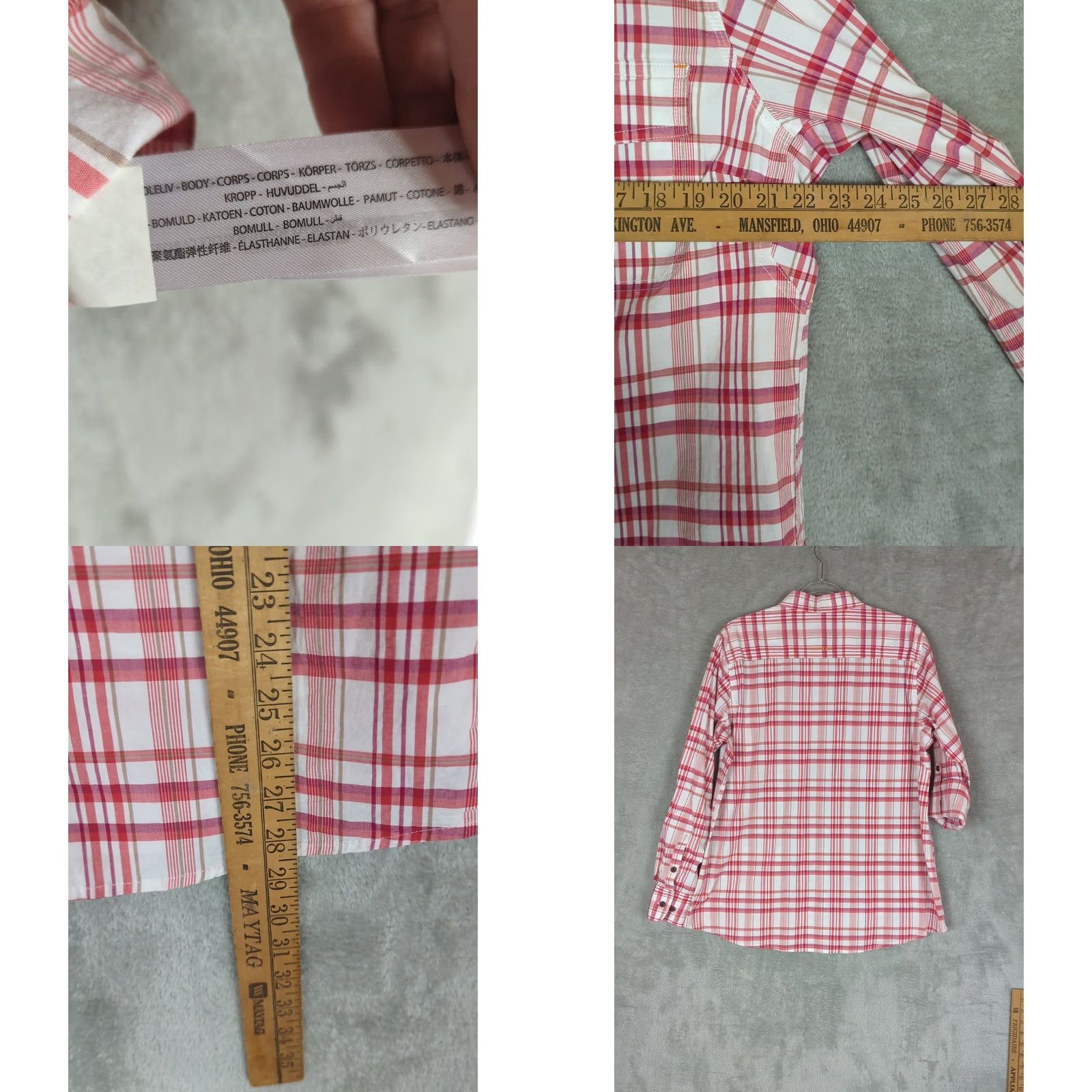 Ariat Ariat Shirt Womens XL Pink Plaid Rebar Button Shirt Ladies Workwear Casual Size XL / US 12-14 / IT 48-50 - 8 Thumbnail
