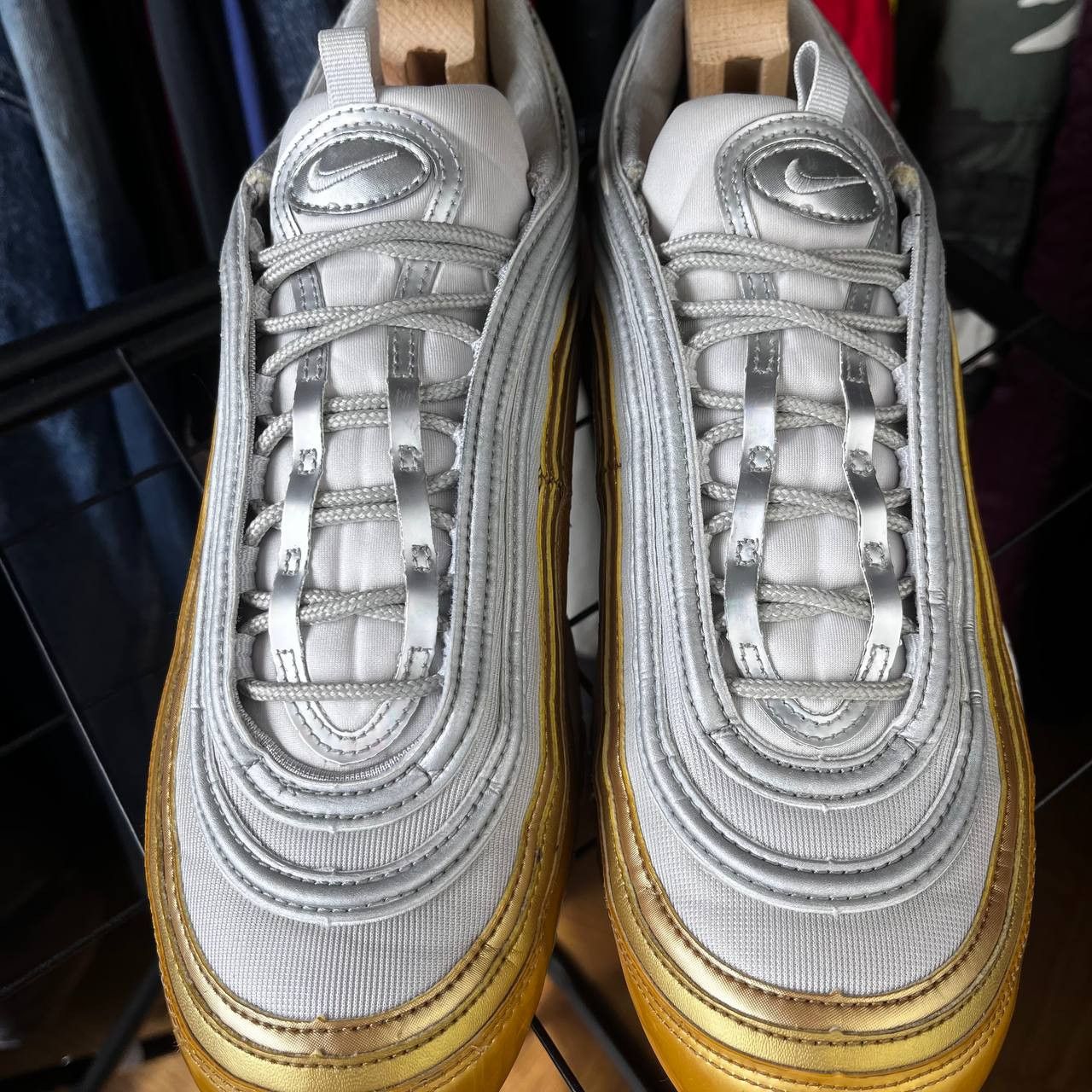 Nike Nike Air Max 97 SE Vast Grey/Silver/Metallic Gold Sneakers Size US 12 / EU 45 - 9 Thumbnail