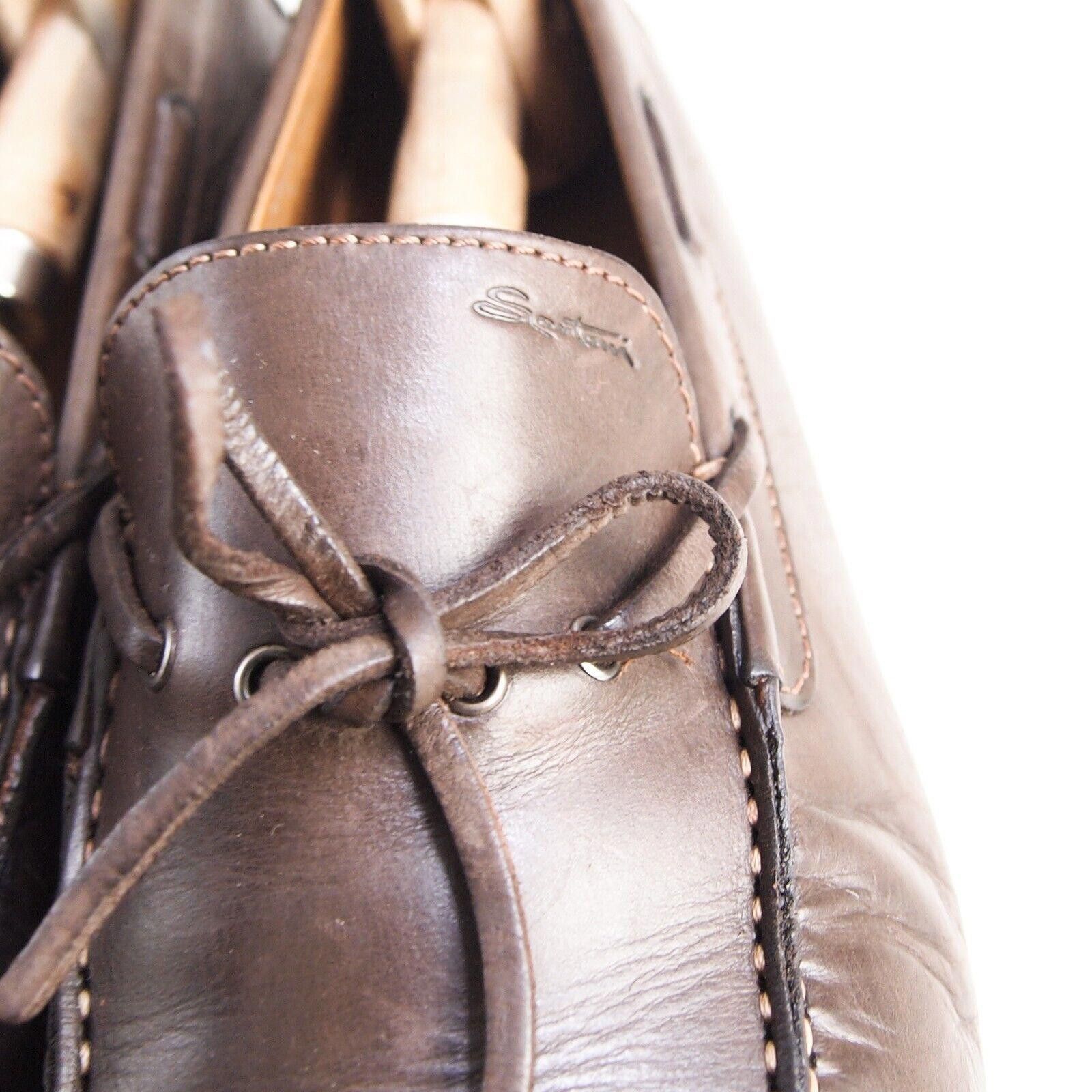 Santoni Santoni Driving Loafers Brown Leather Size EU 43.5 F US 10.5 Size US 10.5 / EU 43-44 - 4 Thumbnail