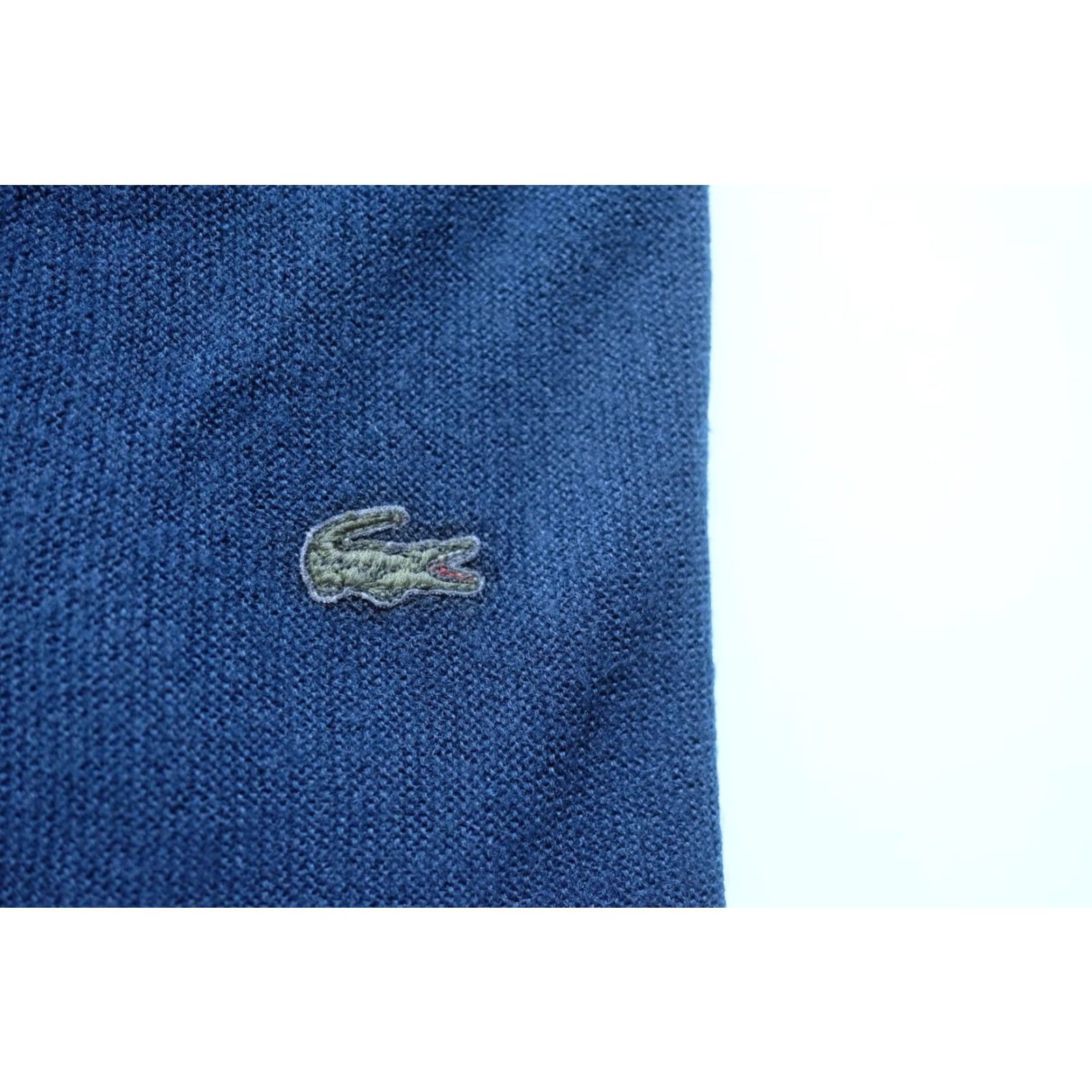 Lacoste VINTAGE Lacoste Sweater Sweatshirt V-Neck Blue ORLON ACRYLIC Made in USA SZ L Mens Size US L / EU 52-54 / 3 - 4 Thumbnail