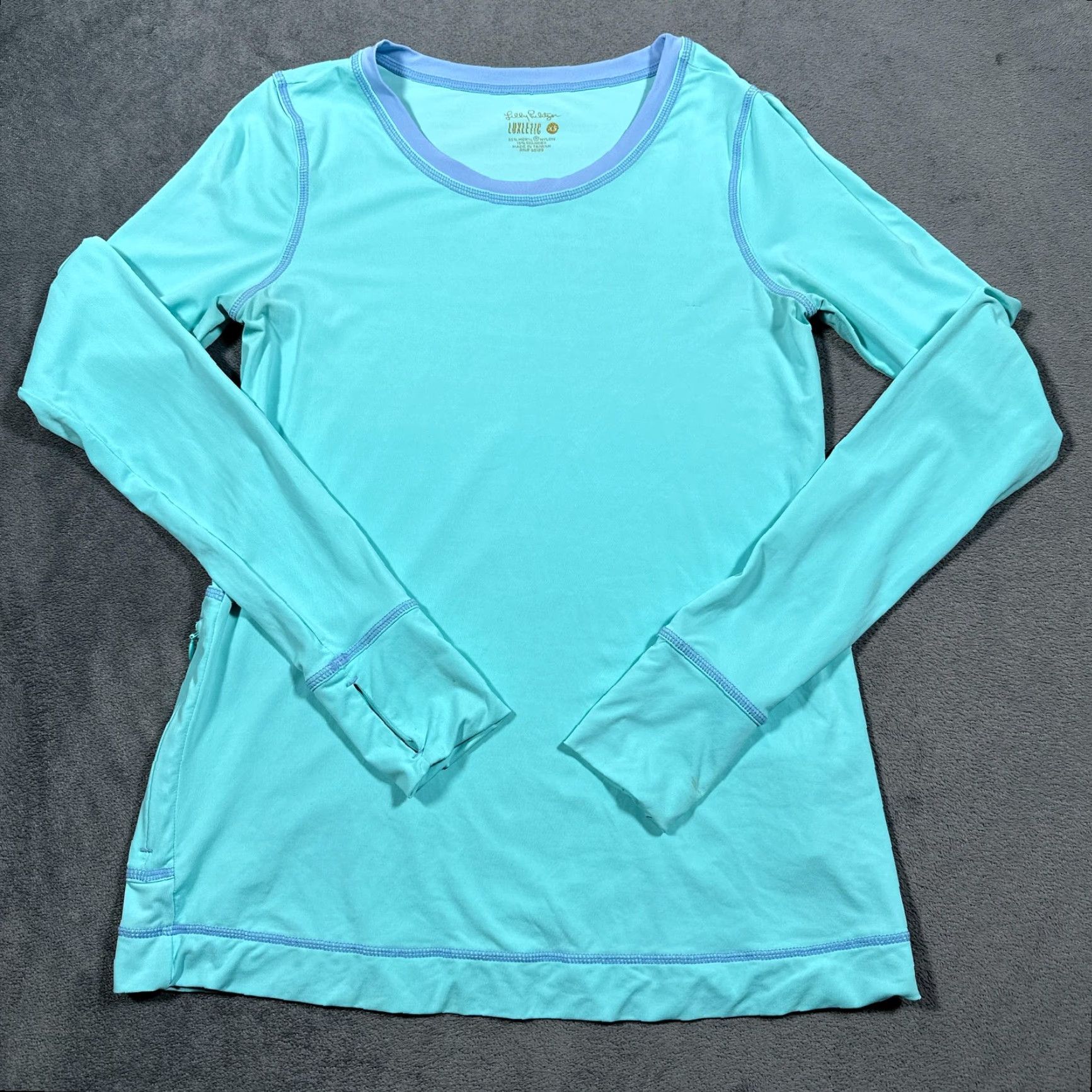 Lilly Pulitzer Lilly Pulitzer Luxletic Pullover Shirt Womens Medium Long Sleeve Athletic Zip Po Size S / US 4 / IT 40 - 6 Thumbnail