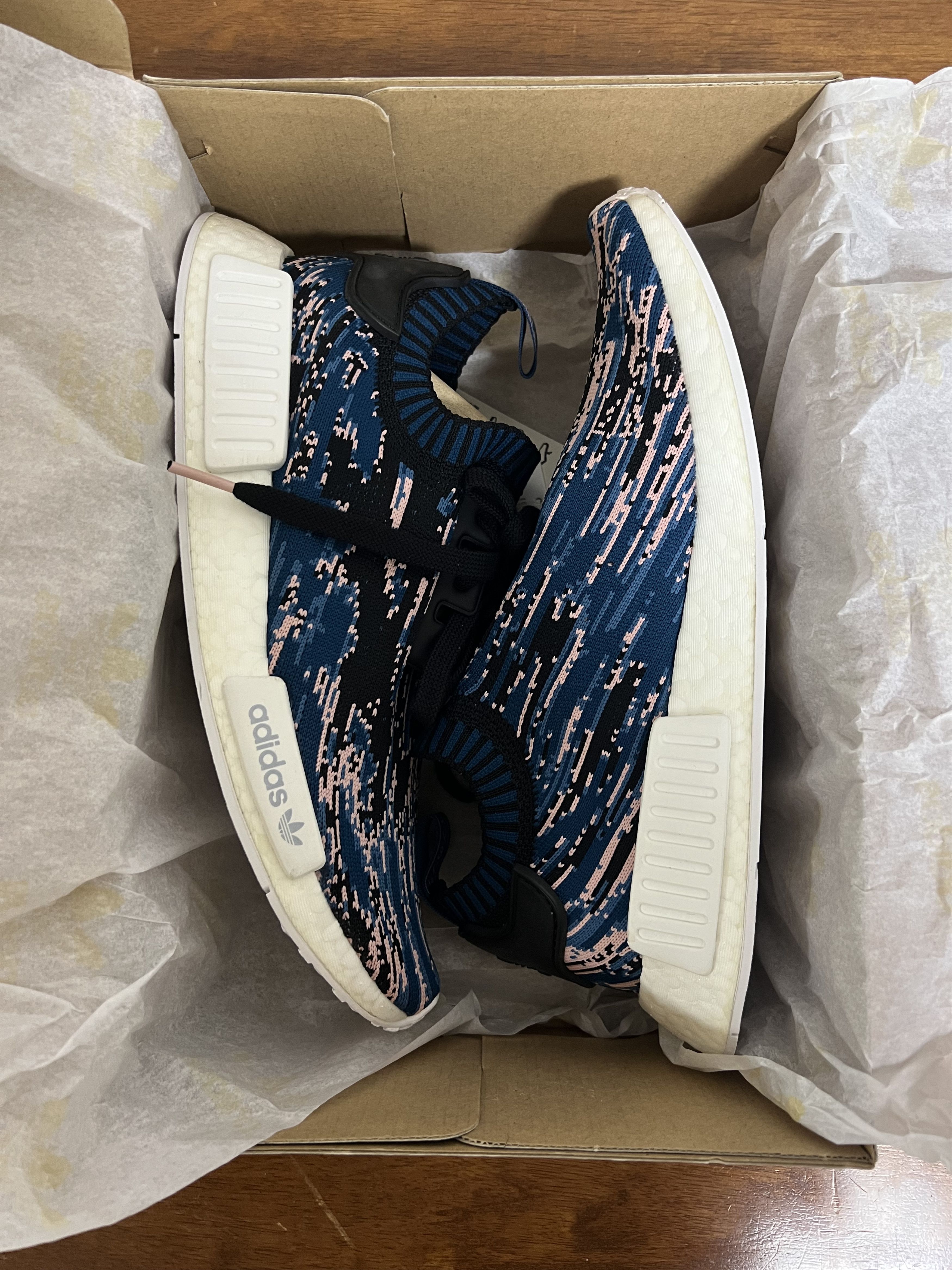 Adidas × Sneakersnstuff 💚 2018 Sneakersnstuff x Adidas NMD R1 Datamosh 2.0 Blue Size US 10 / EU 43 - 13 Thumbnail