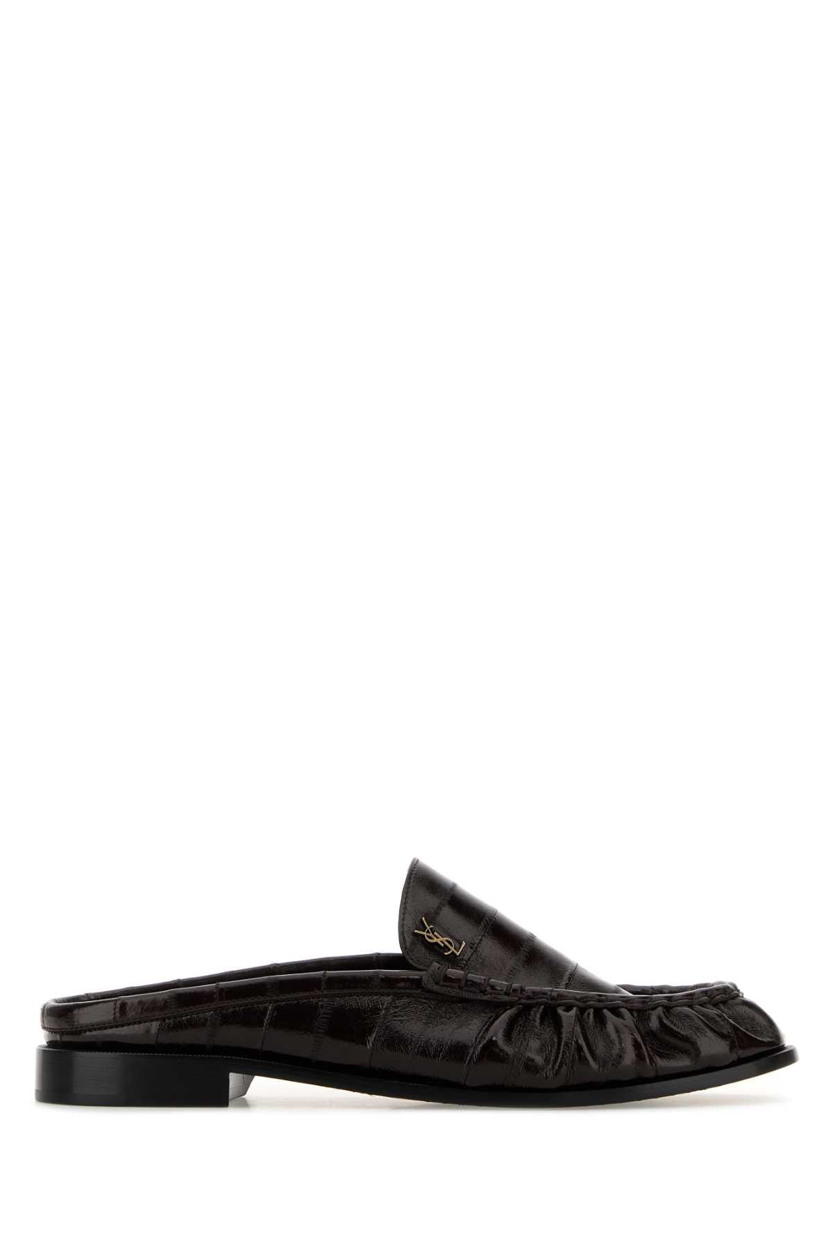 Saint Laurent Paris Dark Brown Leather Le Loafers Slippers Size US 7 / EU 40 - 1 Thumbnail