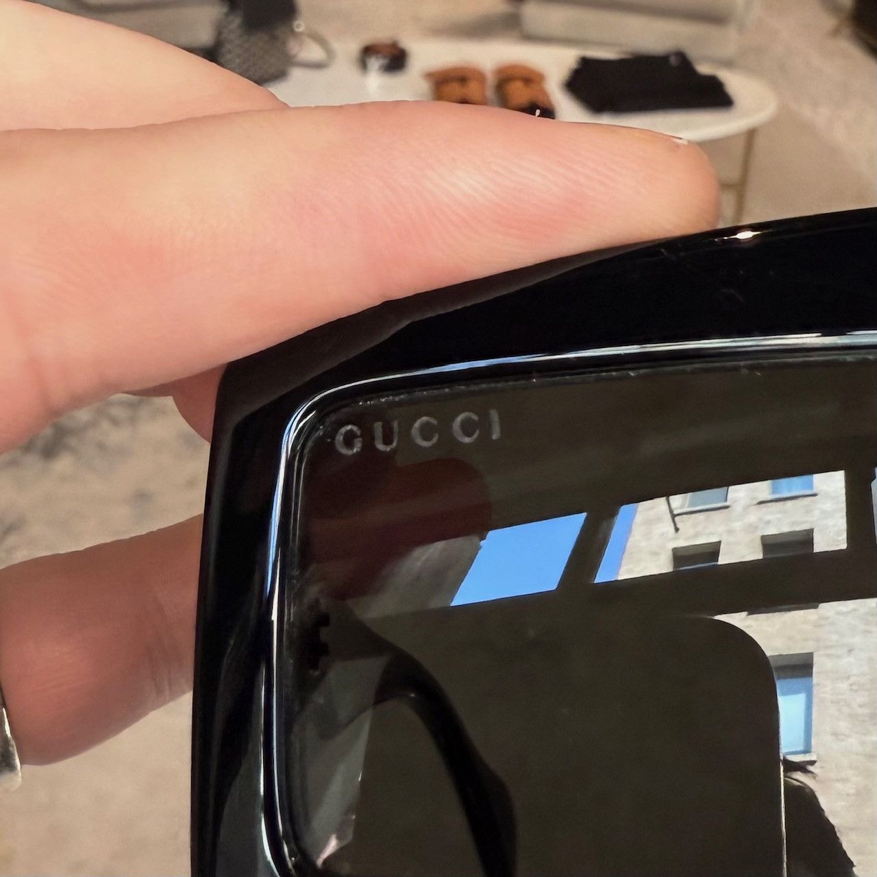 Gucci Gucci GG0358 Black Acetate Geometric Square GG Sunglasses Size ONE SIZE - 10 Thumbnail