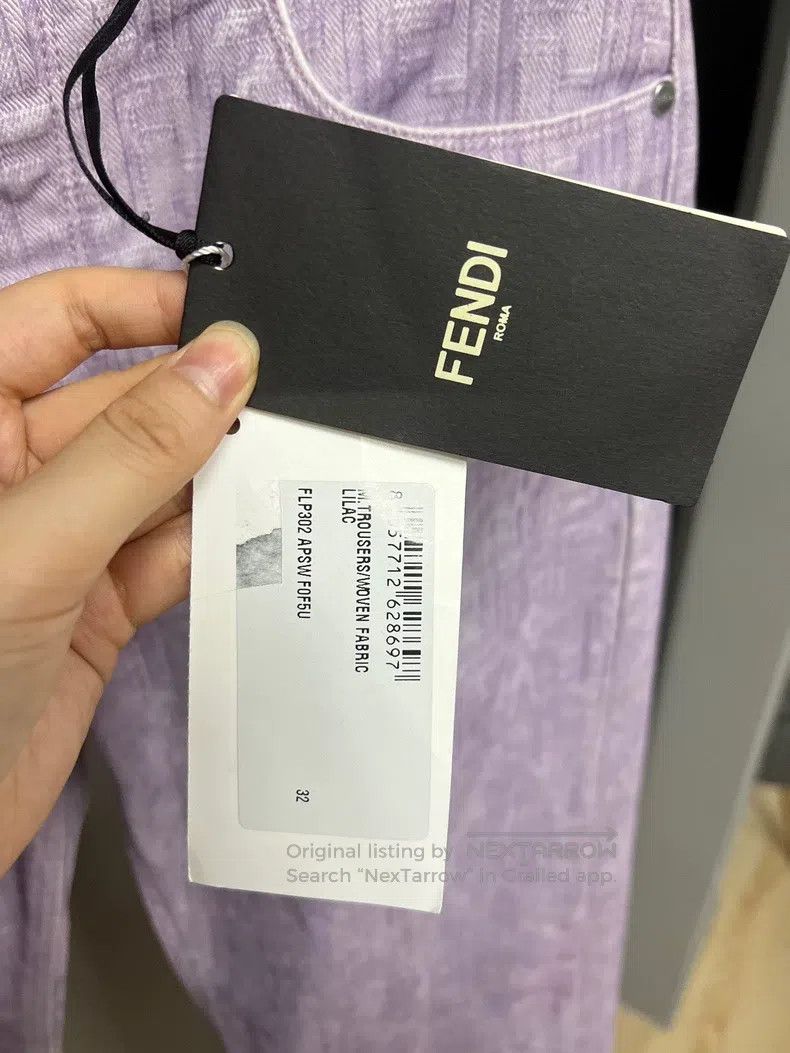 Fendi Fendi Lilac Printed Denim Pants Size US 32 / EU 48 - 4 Thumbnail