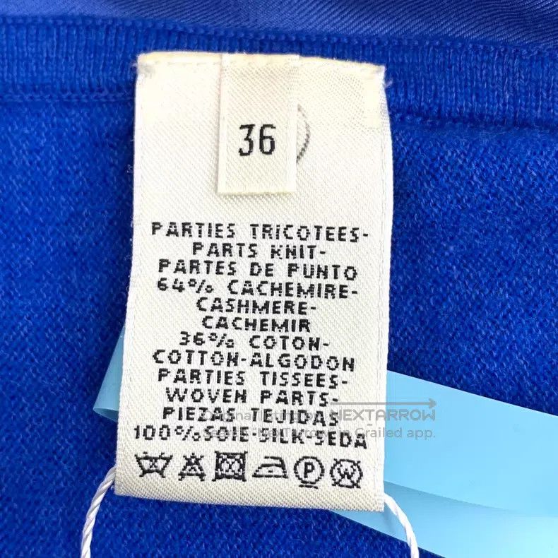 Hermes Hermes Dark blue carriage print patchwork cashmere crew-ne Size XS / US 0-2 / IT 36-38 - 6 Thumbnail