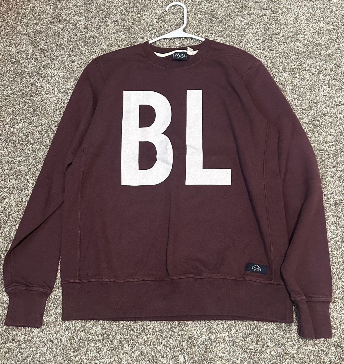 Bleu De Paname Maroon Bleu de Paname “BL EU” Print Sweatshirt Size US L / EU 52-54 / 3 - 1 Thumbnail