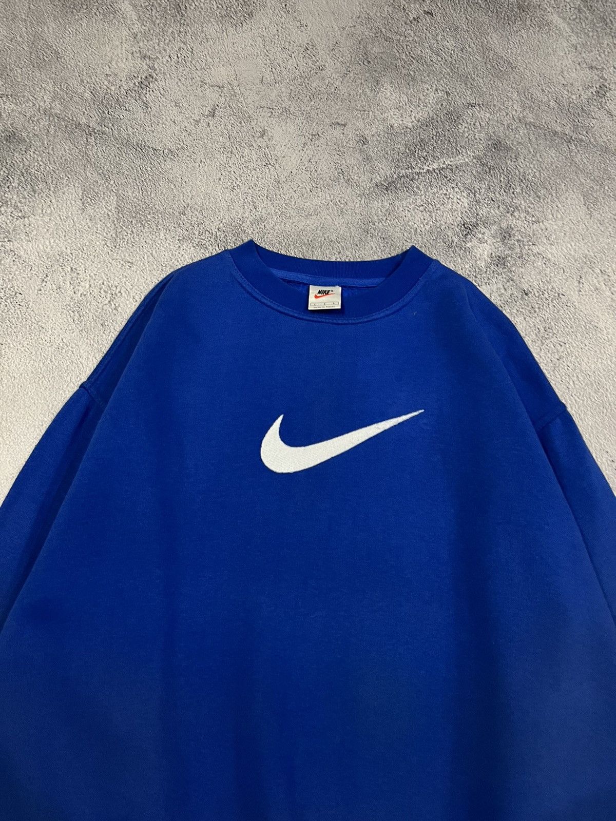 Nike × Vintage Vintage Y2k Nike 💙 Big Swoosh Logo Sweatshirt 90’s Size US L / EU 52-54 / 3 - 1 Thumbnail