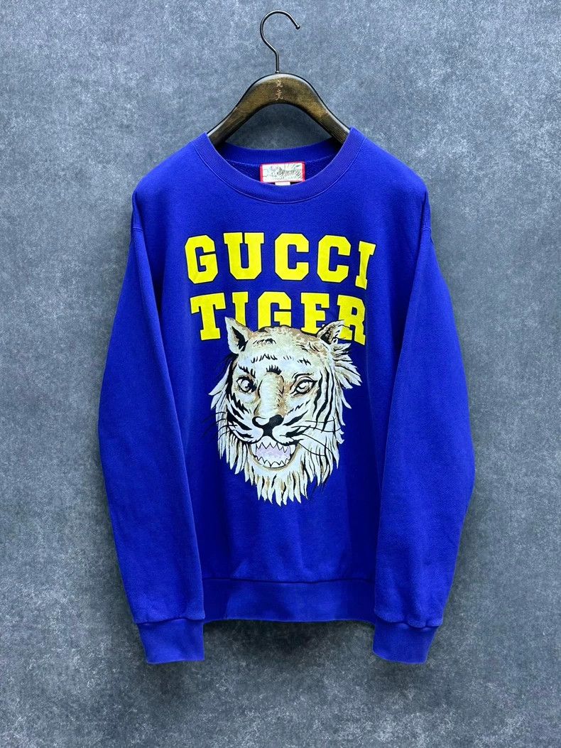 Gucci Gucci SS22 Tiger Head Printed Pulover Loose Sweatshirt 2502 Size US L / EU 52-54 / 3 - 1 Thumbnail