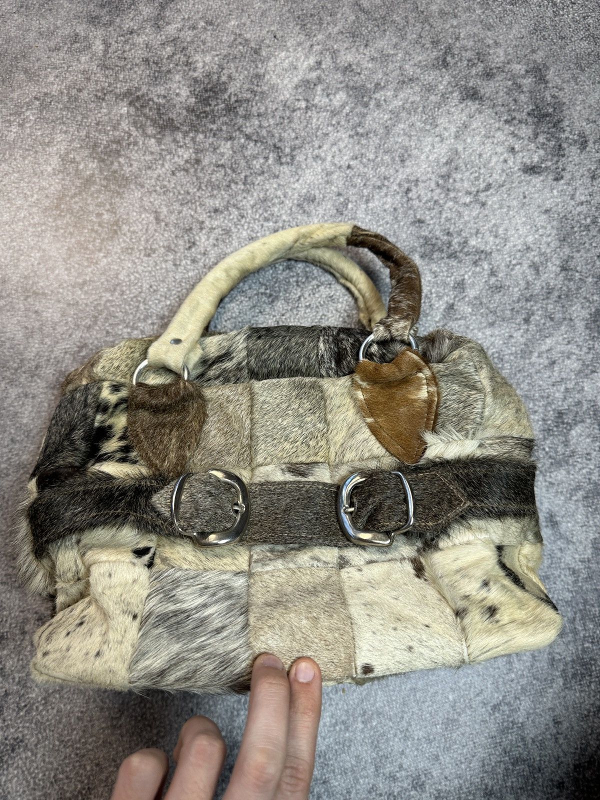 Cowboy Equipment Y2K Cow Fur Bag Leather Streetwear Rare Style USA Casual 90s Size ONE SIZE - 2 Thumbnail
