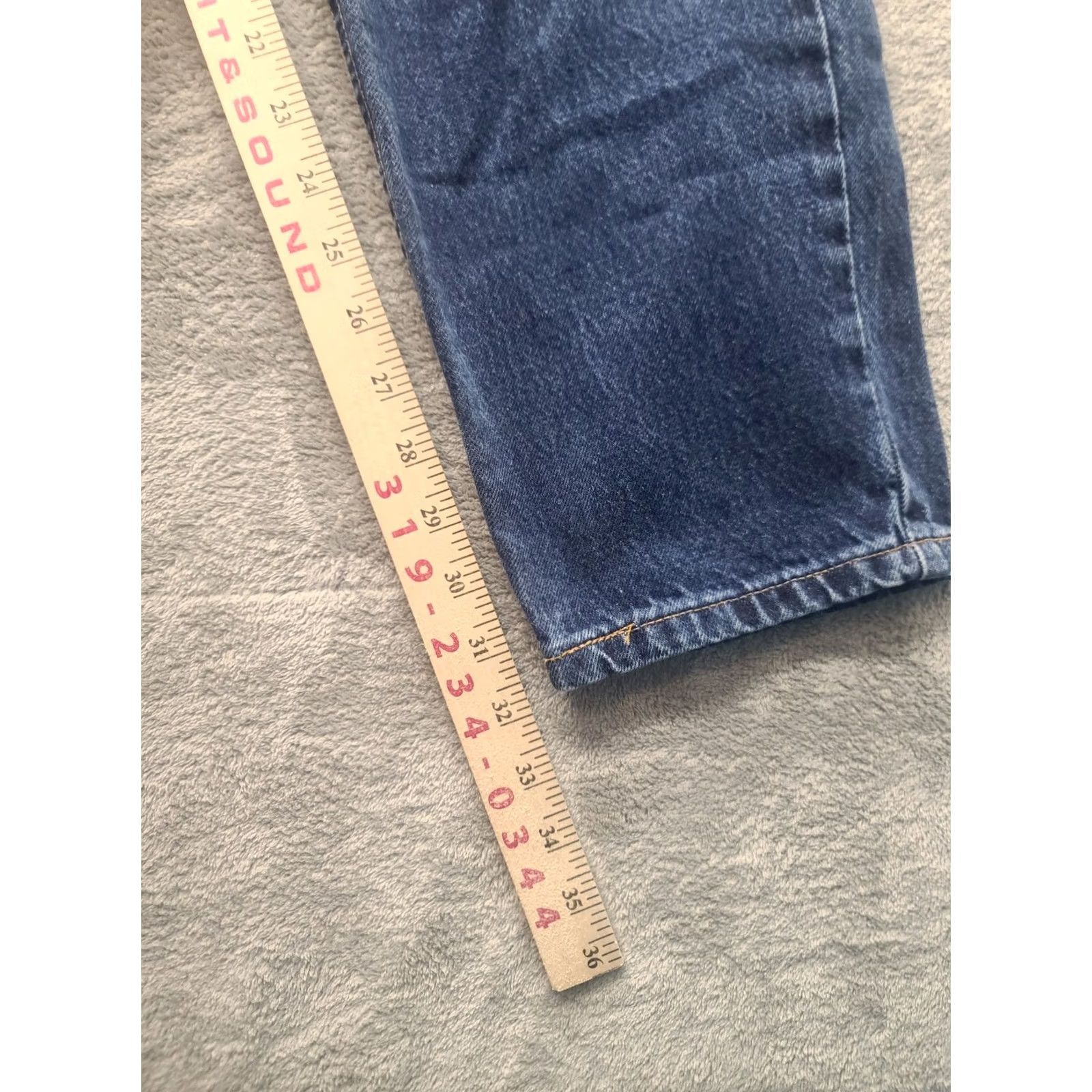 Levi's VINTAGE Levi's 550 Jeans Womens 12 Long 26x32 Relaxed Tapered Denim Blue 90s USA Women's Jeans Size 34" / US 12 / IT 48 - 6 Thumbnail