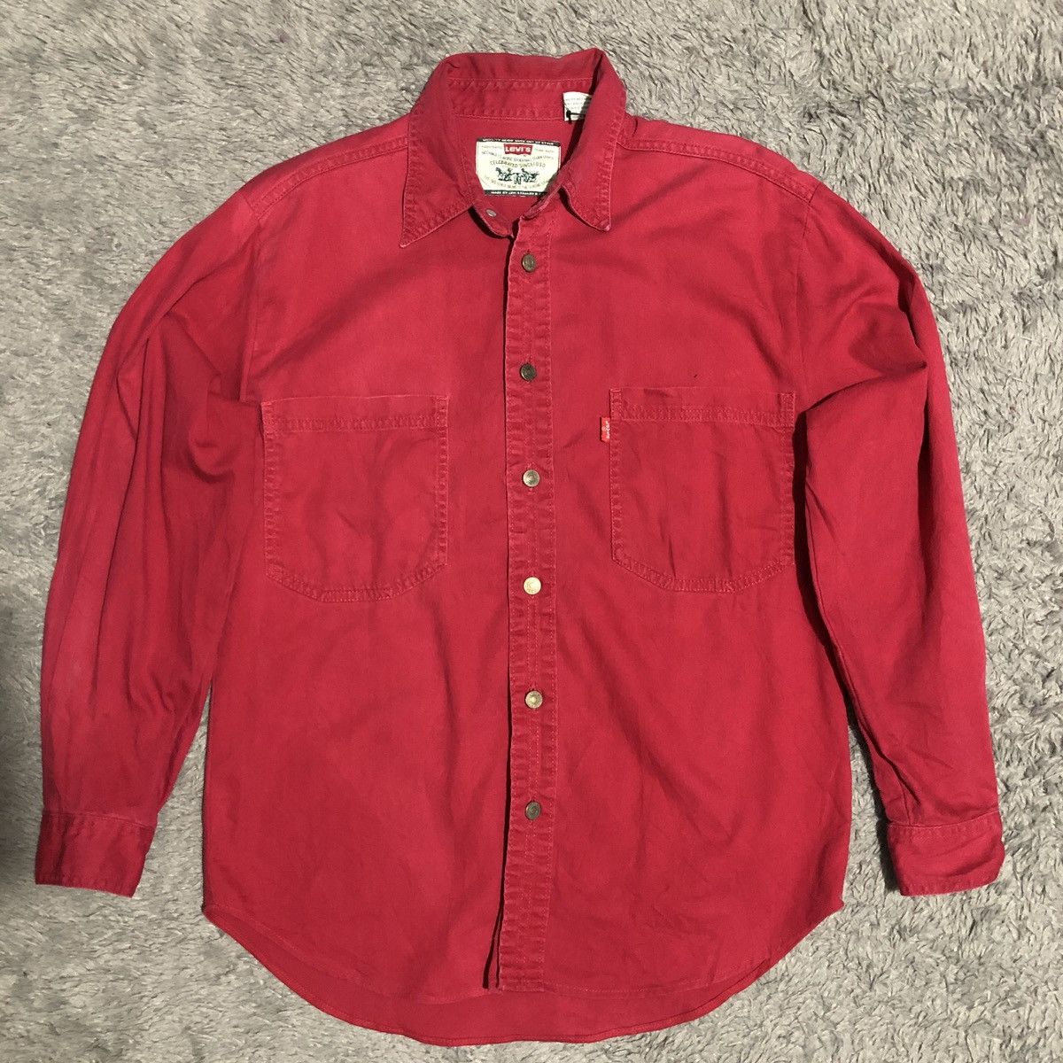 Levi's × Levi's Vintage Clothing Vtg LEVIS TSHIRT MAROON Size US M / EU 48-50 / 2 - 1 Thumbnail